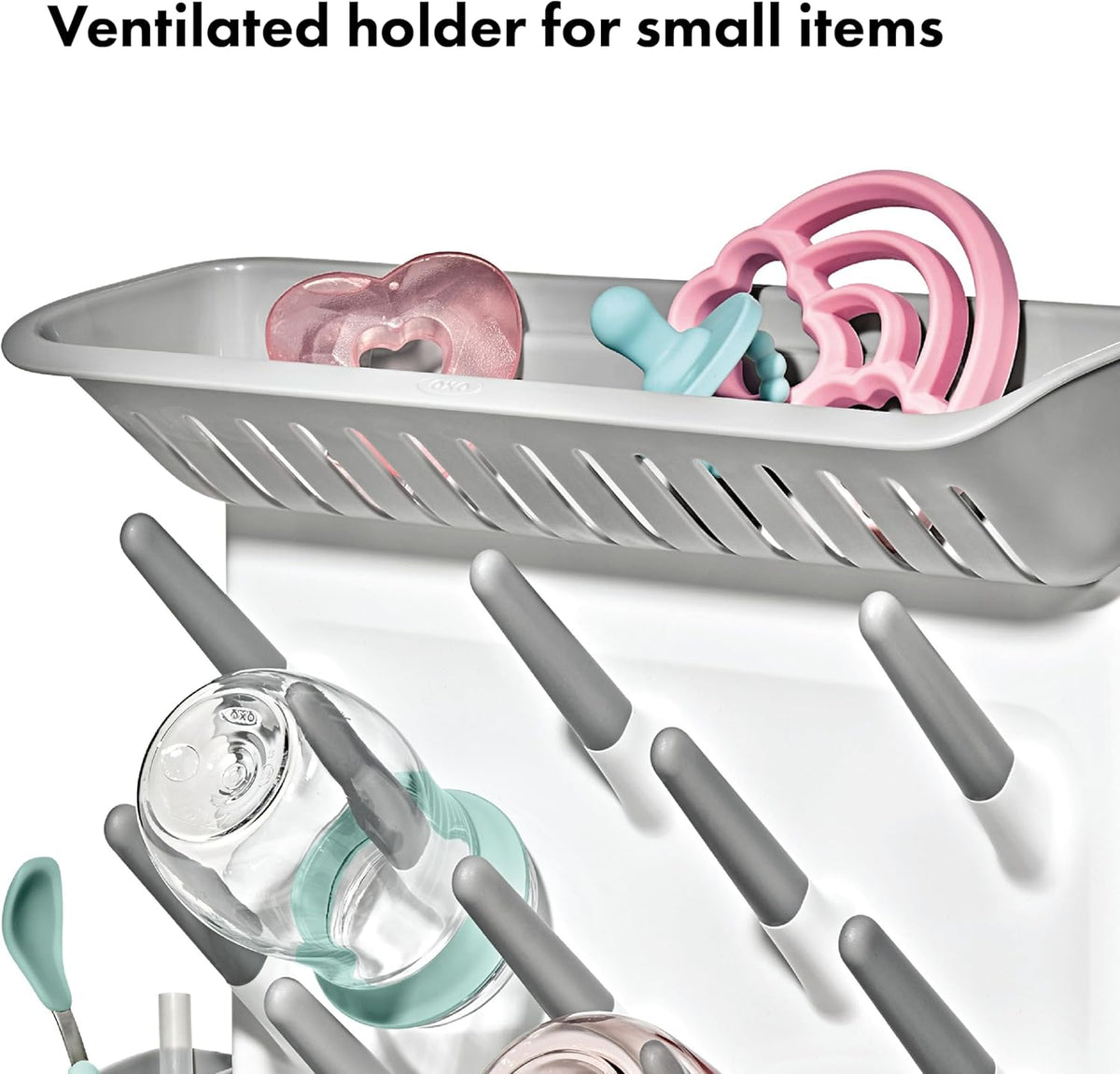 OXO Tot Expandable Drying Rack – Space-Saving Drying Rack | Newborn and Baby Essentials |