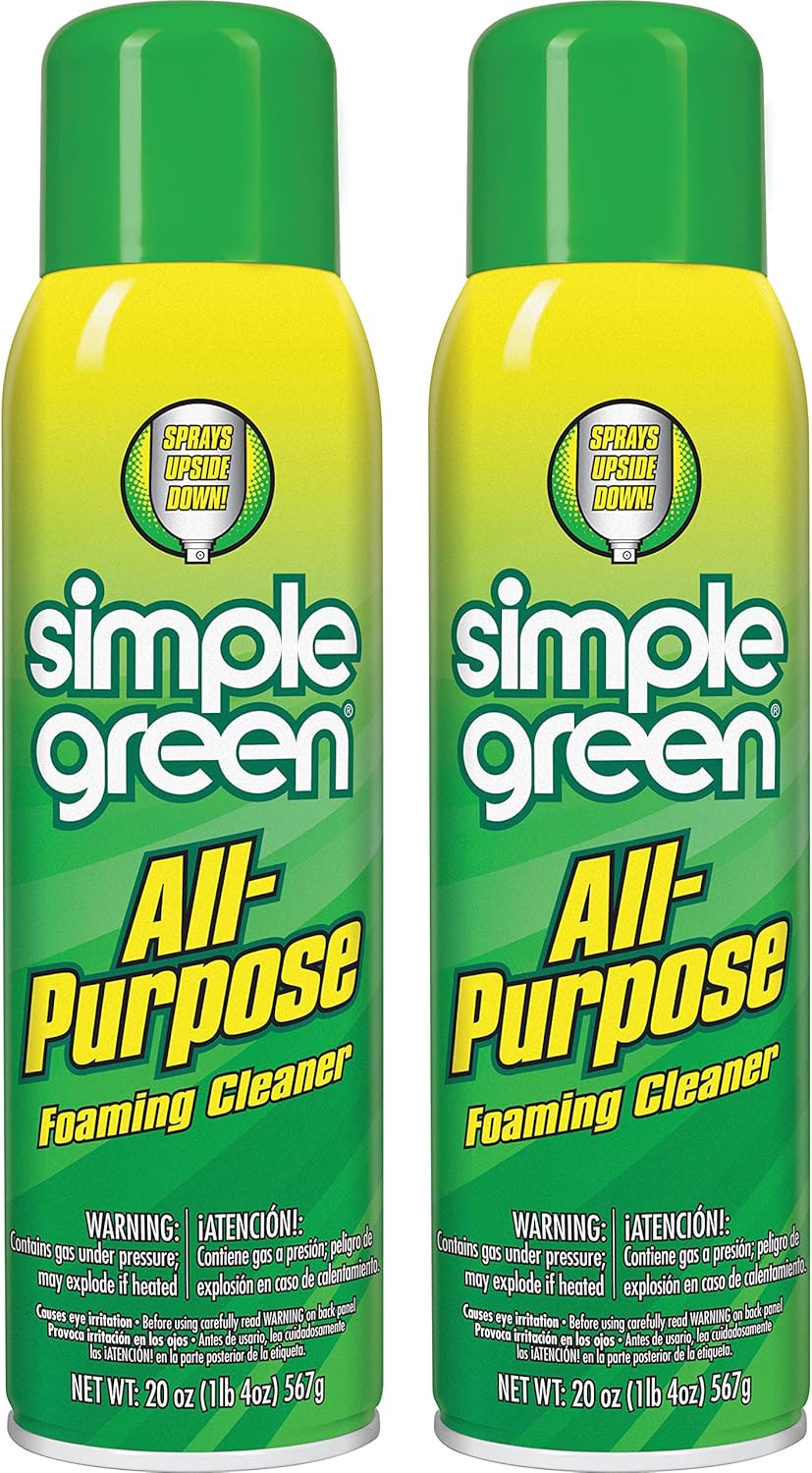 Simple Green All-Purpose Foaming Aerosol Cleaner, All-Purpose Cleaning and Degreasing, 20 Oz (Pack