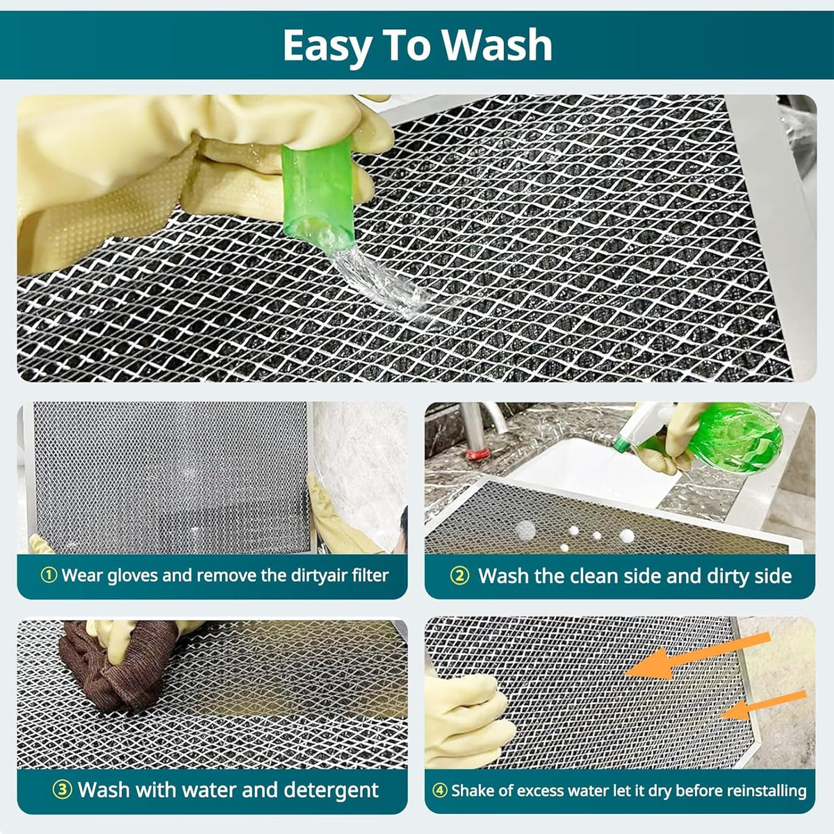 Torjim 18x24x1 Air Filter-MERV8, Washable & Reusable Electrostatic AC/HVAC Furnace Filter