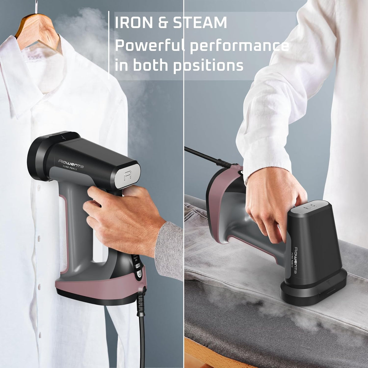 Rowenta Iron Steamer for Clothes, 3in1 Hand Held Steamers, Clothing Steamer, Ironing, Lint Remover