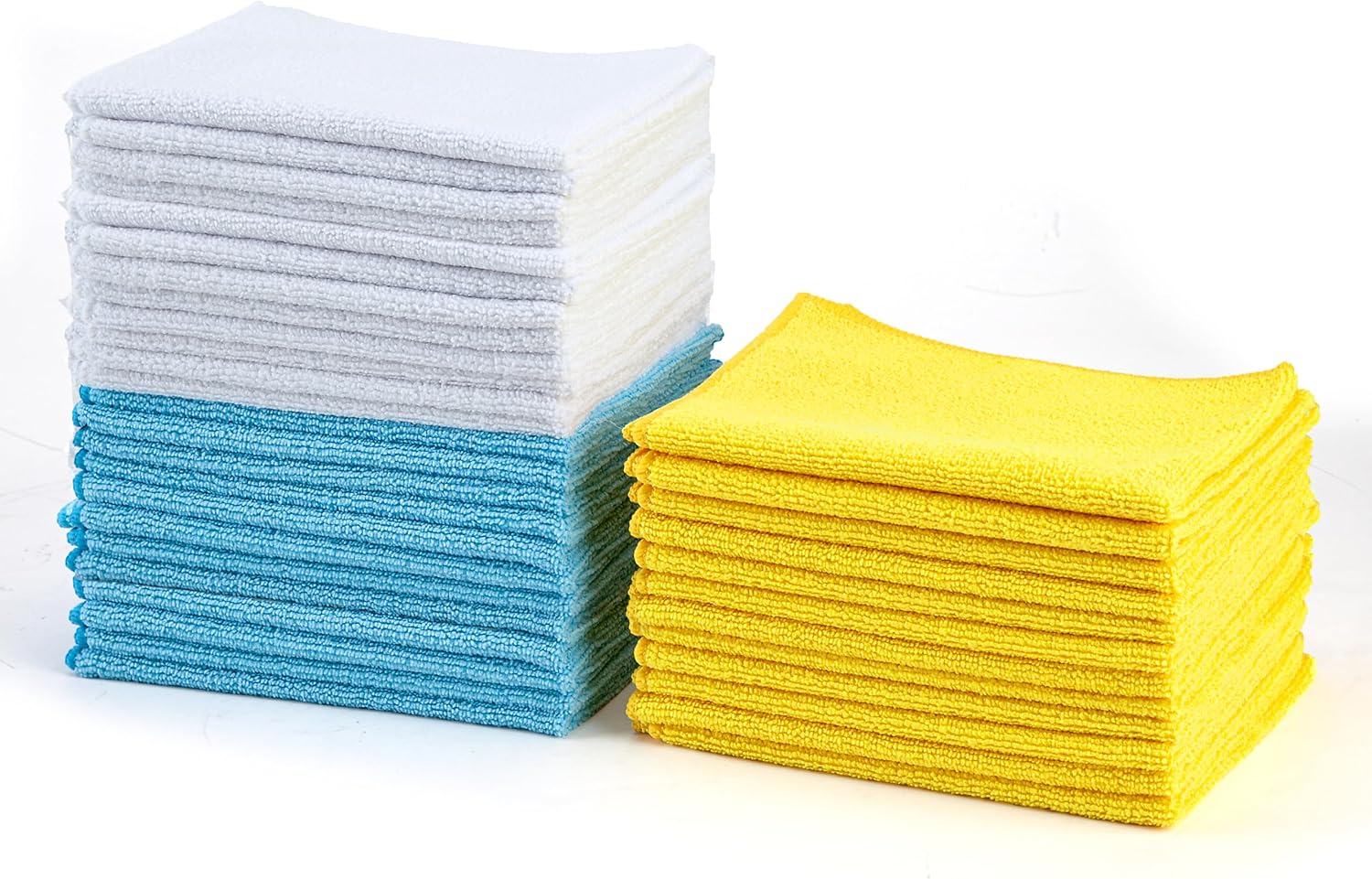 Amazon Basics Microfiber Cleaning Cloths, Non-Abrasive, Reusable and Washable, Pack of 36