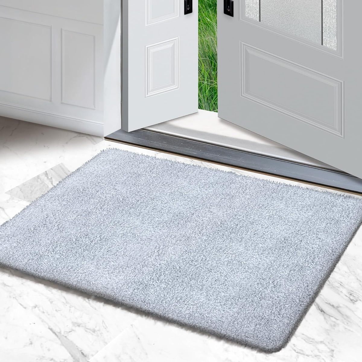 Premium Microfiber Indoor Door Mat – 24"x36" Washable Entry Mat, Non-Slip, Waterproof Backing