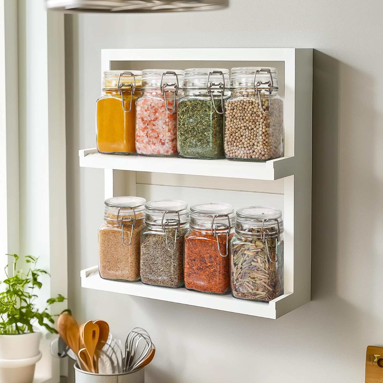 ComSaf Small Glass Jars with Airtight Lid Set of 12, Spice Jars 8 oz, Mason Jars 8 oz, Small