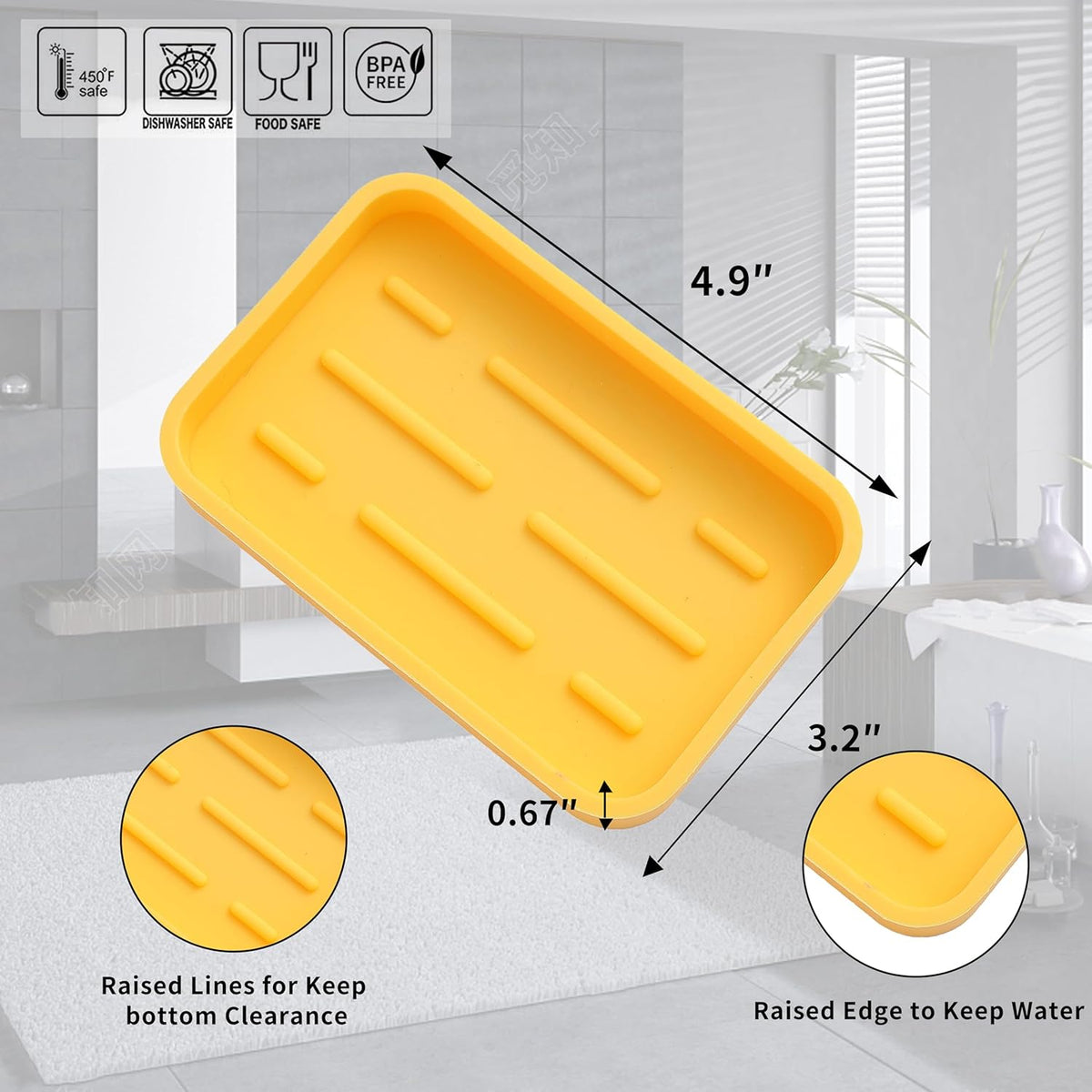 Silicone Kitchen Sink Organizer Tray for Multiple Usage,Easy Clean Sponges Holder for Kitchen