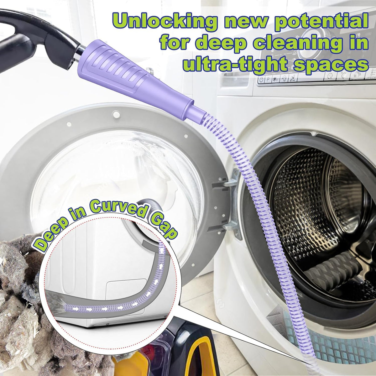 Sealegend Dryer Vent Cleaner Kit Dryer Lint Vacuum Attachment Lint Remover,Dryer Vent Vacuum Hose