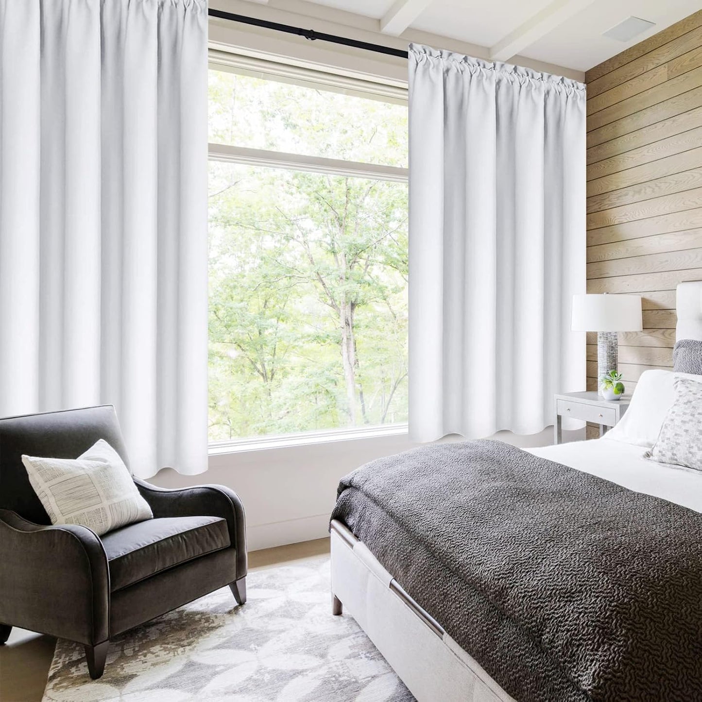 DWCN Blackout Curtains Thermal Insulated Energy Saving Bedroom and Kitchen Curtains Window