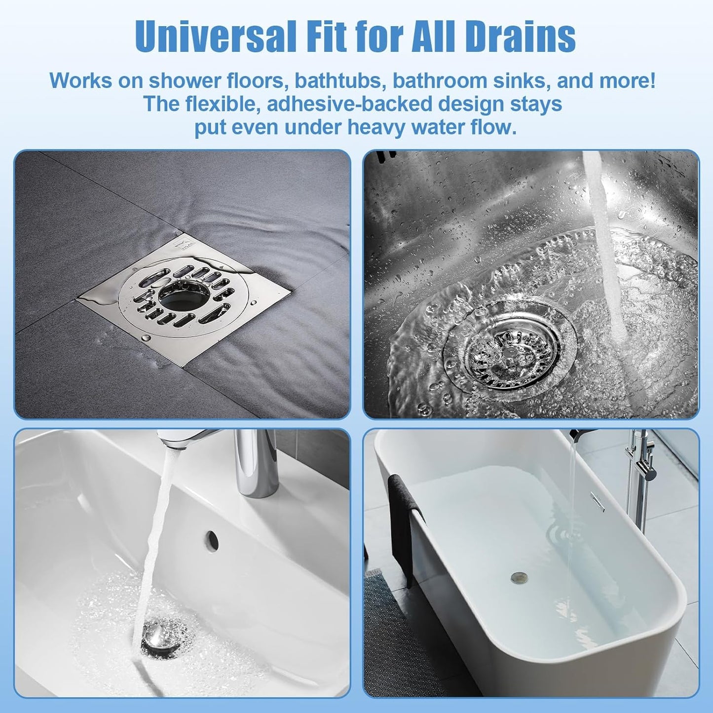 30 Pack Disposable Shower Drain Hair Catcher Hair Trap Drain Covers 4.3” Extra-Wide Mesh Hair