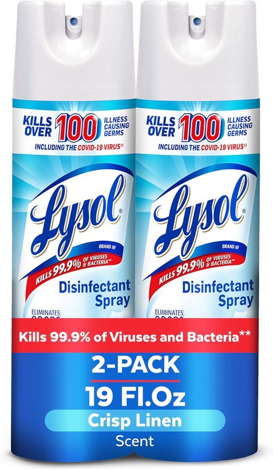 Lysol Disinfectant Spray, Household Essential Cleaning Supplies, Multi-Purpose Room Spray