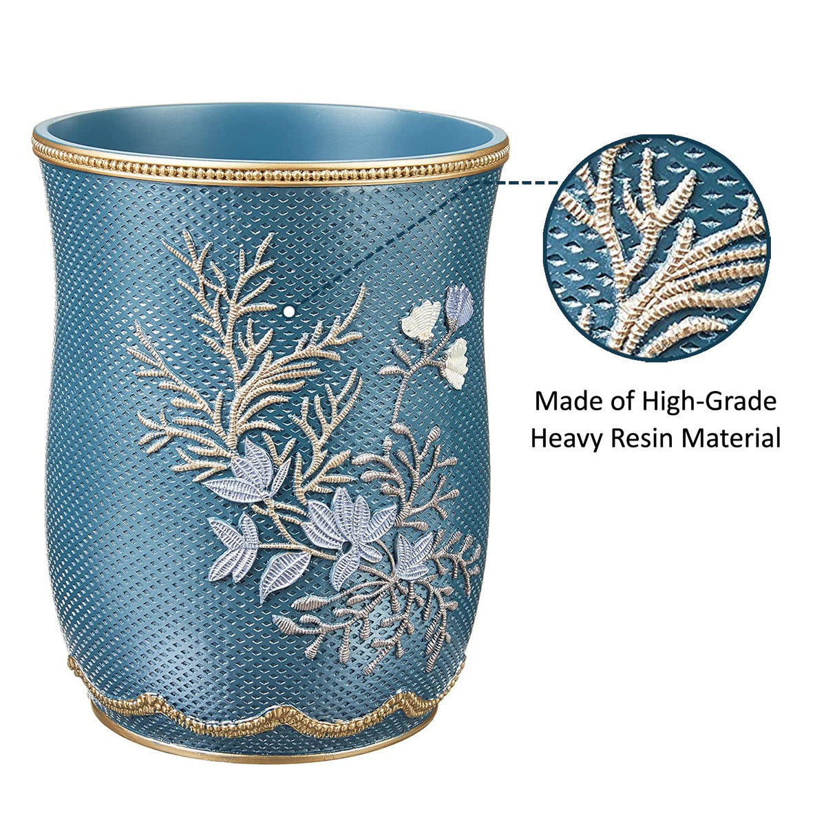 Zahari Home Decorative Trash Can for Bathroom, Office & Bedroom - 2.1 Gallons Stylish & Small Trash