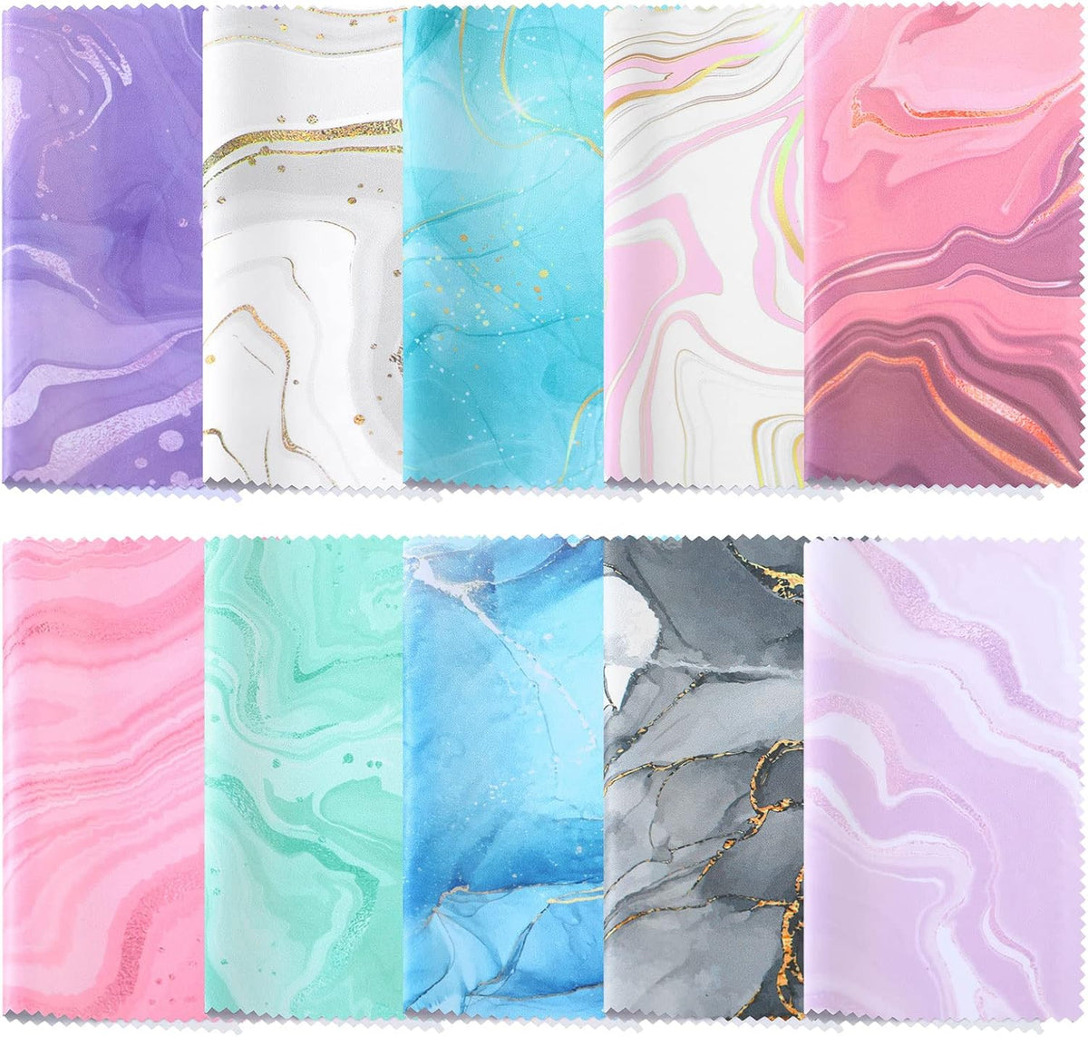 Sinmoe 20 Pcs Microfiber Cleaning Cloth Cute Marble Design Microfiber Cloth Soft Gifts Multicolor