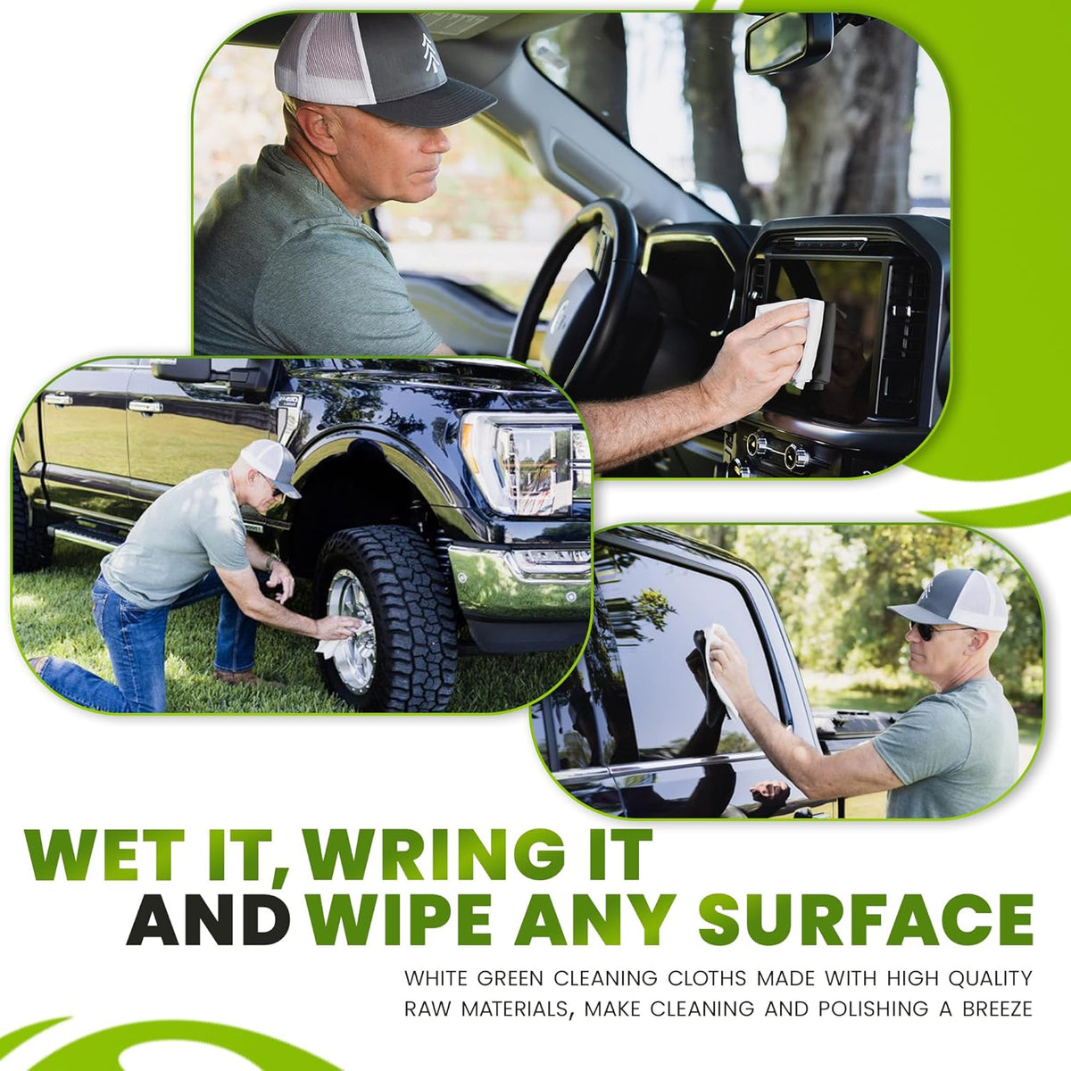 4-Pack Reusable Cleaning Cloths for Streak-Free Windows, Mirrors & All-Purpose Use – Chemical-Free