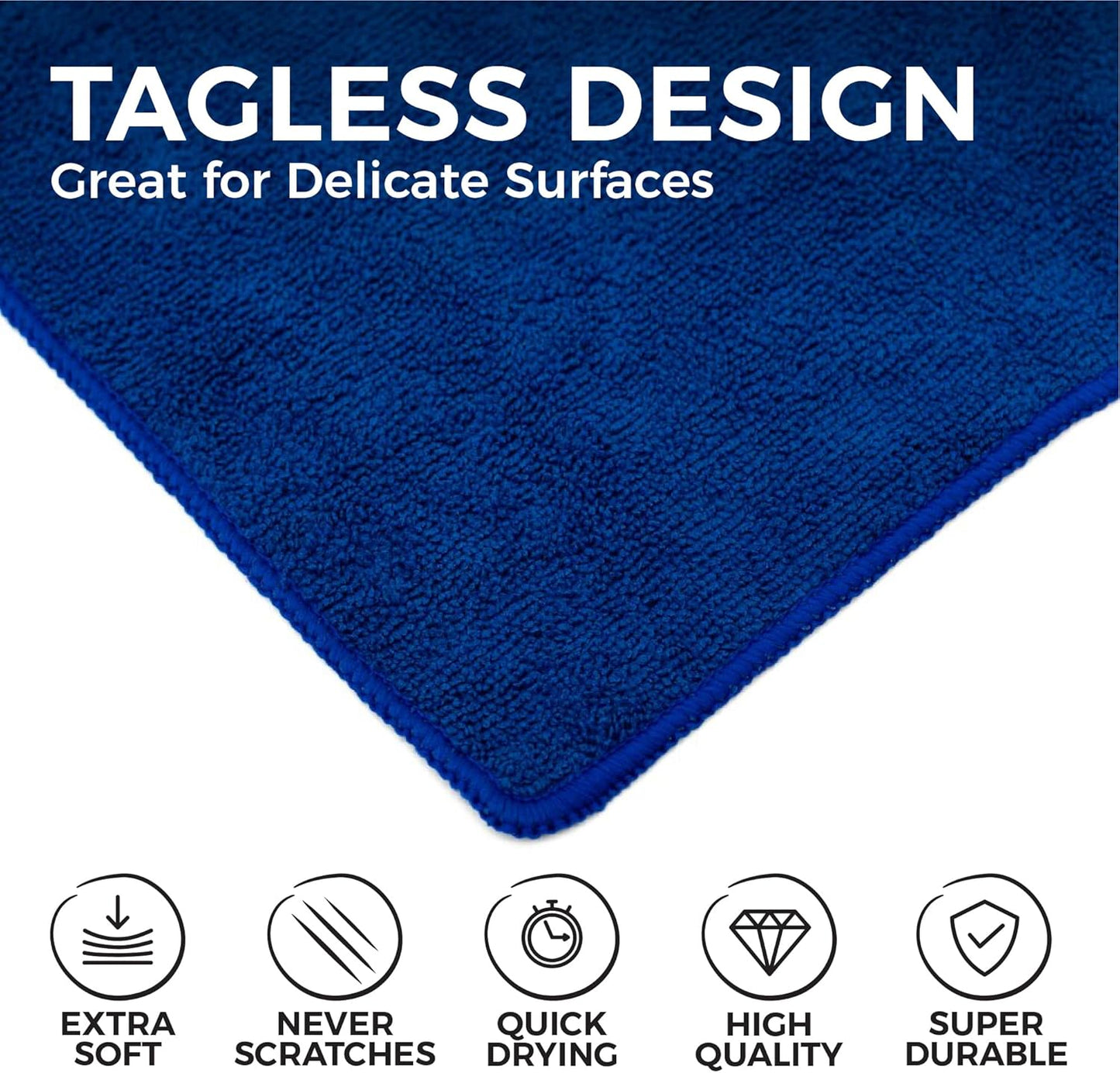 The Rag Company - All-Purpose Microfiber Terry Cleaning Towels - Commercial Grade, Highly