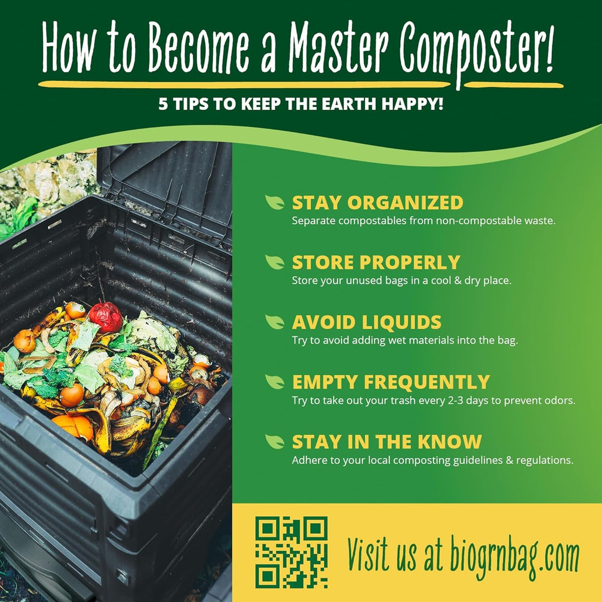 50-55 Gallon Compost Bags, Heavy Duty Compostable Trash Bags, 1.57 Mil Extra Thick Biodegradable