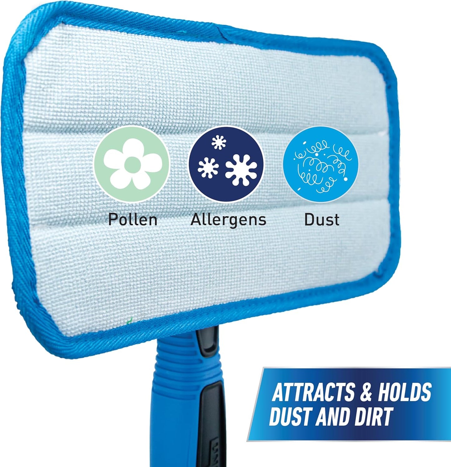 Unger Professional ProClean Indoor Window Cleaning Replacement Pads, 2 Pack, Hold Dust and Dirt