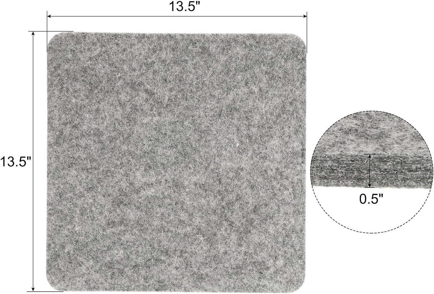PATIKIL Wool Pressing Mat, 13.5" x 13.5" Wool Ironing Pad Blanket 0.5" Thickened Heat Resistant