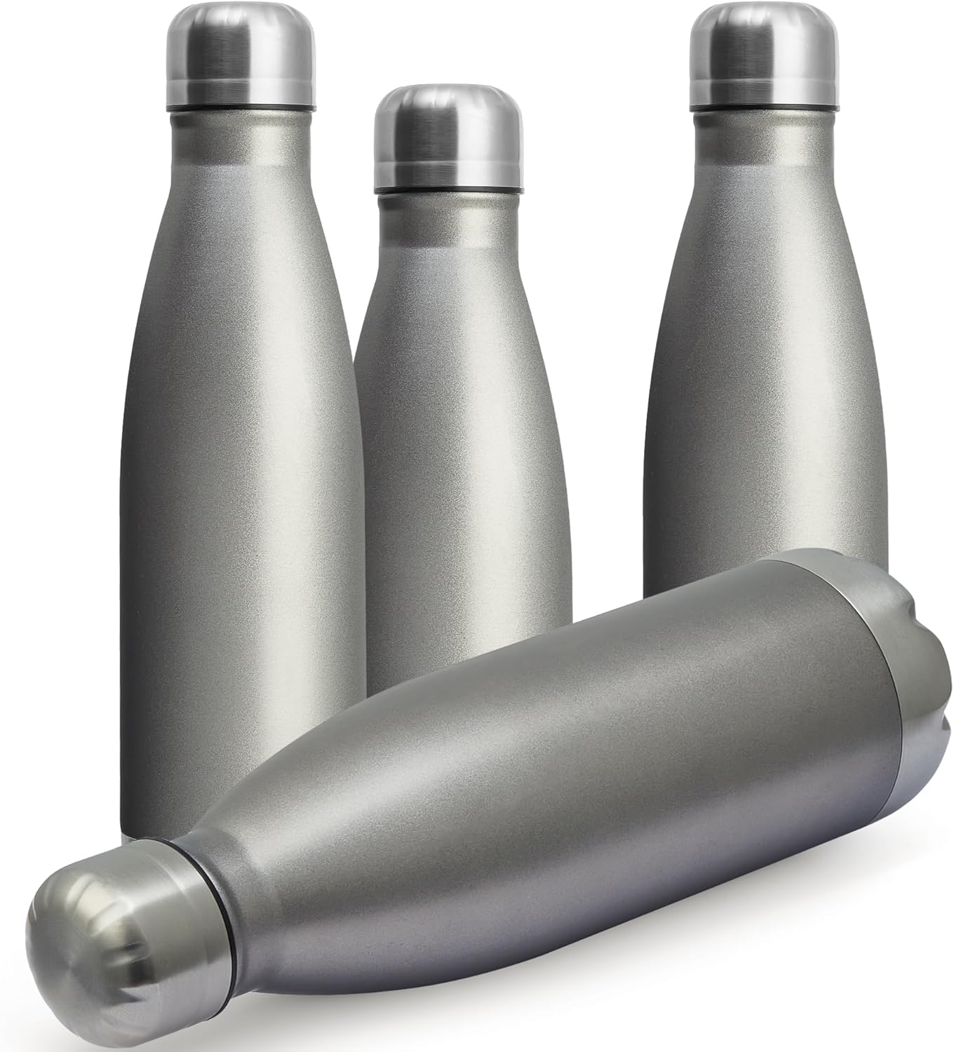 MEWAY 17oz Sport Water Bottle 4 Pack Vacuum Insulated Stainless Steel Leak-Proof Double Wall Cola