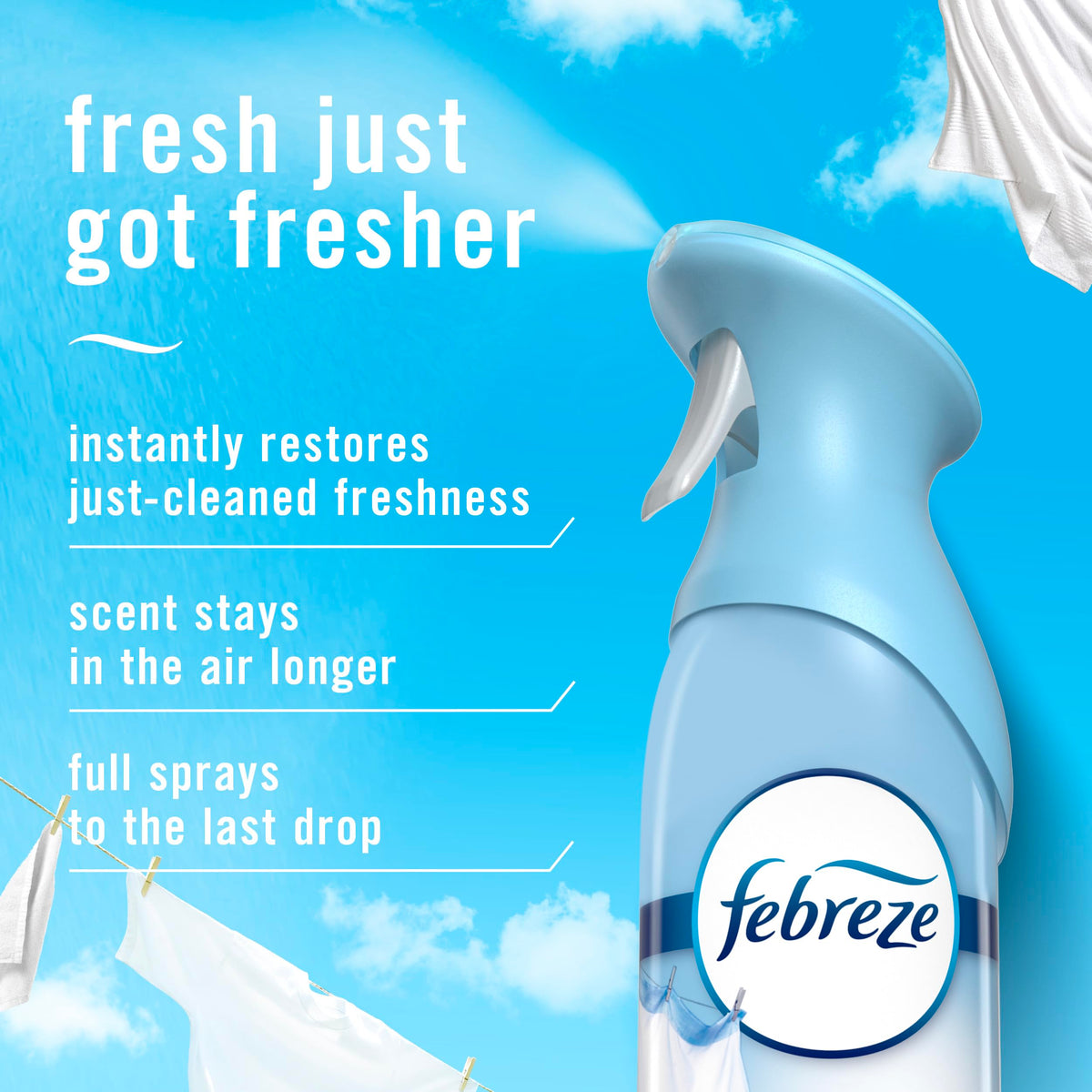 Febreze Air Mist, Air Freshener Spray, Odor Fighting Room Spray, Deodorizer for Home Bathroom