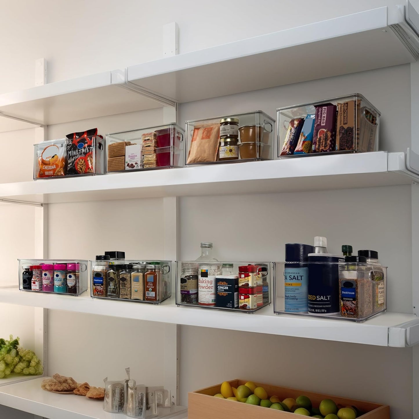 ClearSpace Plastic Pantry Organization and Storage Bins with Lids – Perfect Kitchen Organization or