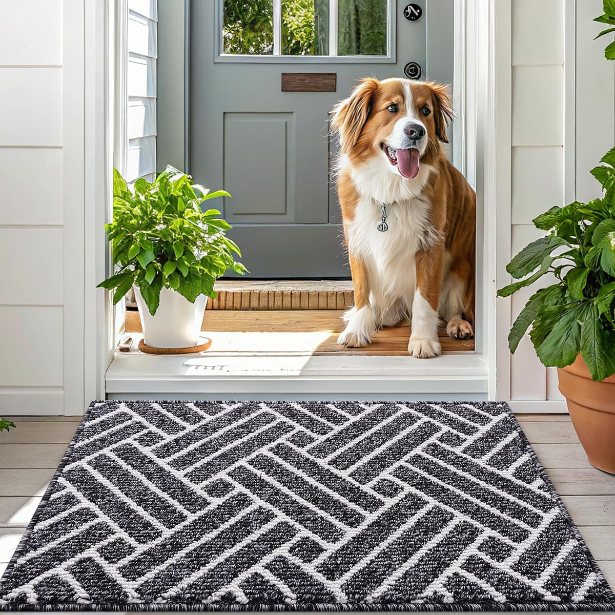 OLANLY Runner Indoor Door Mat, 47x23 Inch, Dirt Resistant and Absorbent, Non-Slip Rubber Backing