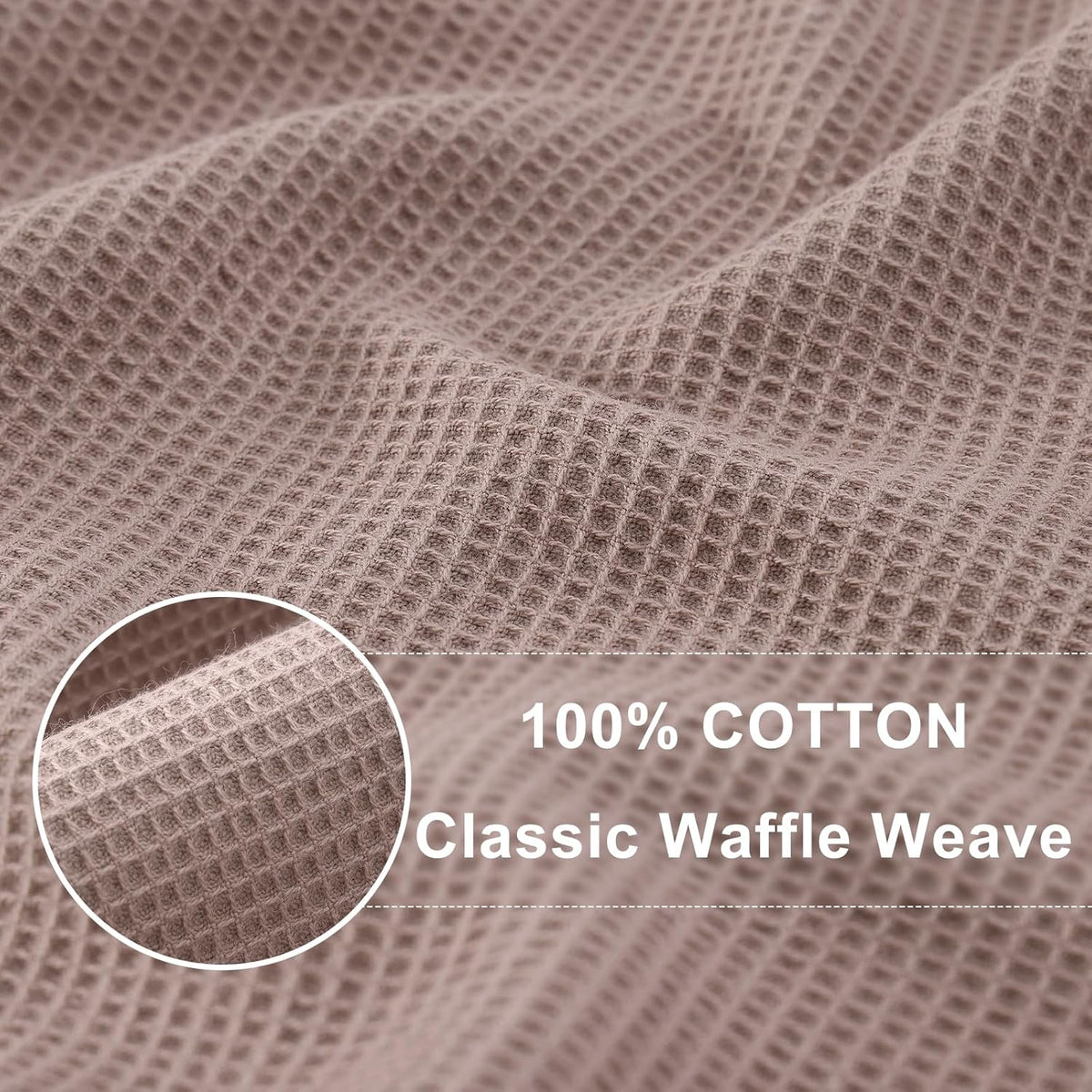 Homaxy 100% Cotton Waffle Weave Kitchen Towels - 8 Pack Soft and Absorbent Dish Towels - 16 x 26