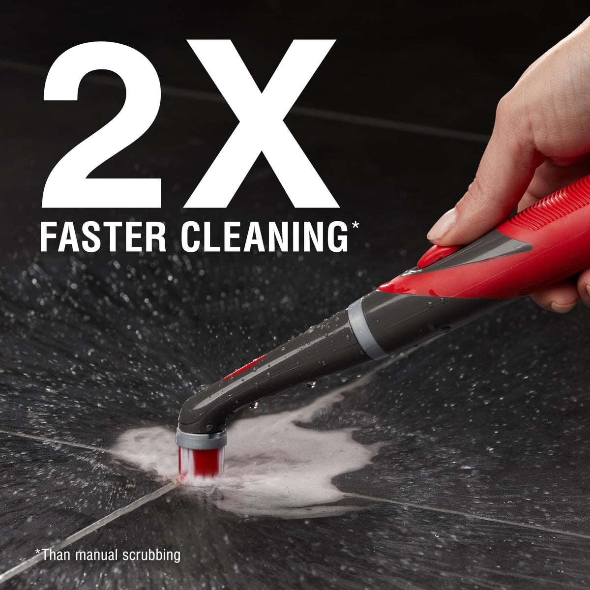 Rubbermaid Reveal Power Scrubber with Multi-Purpose & Grout Head, Cordless Electric Battery Powered