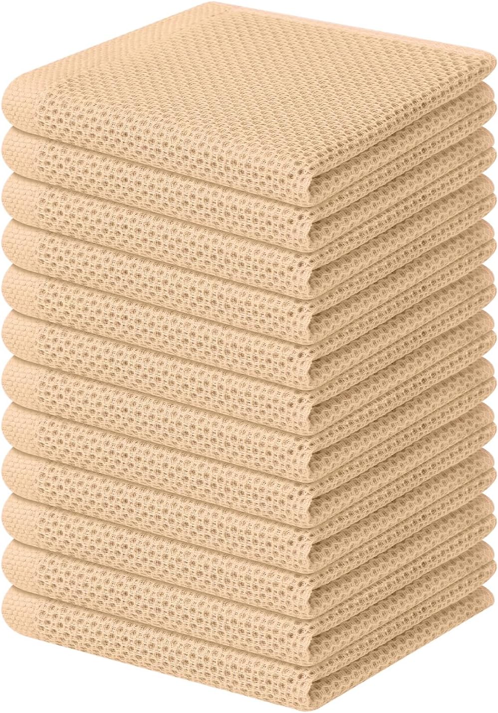 Homaxy 100% Cotton Waffle Weave Kitchen Dish Cloths, Ultra Soft Absorbent Quick Drying Dish Towels