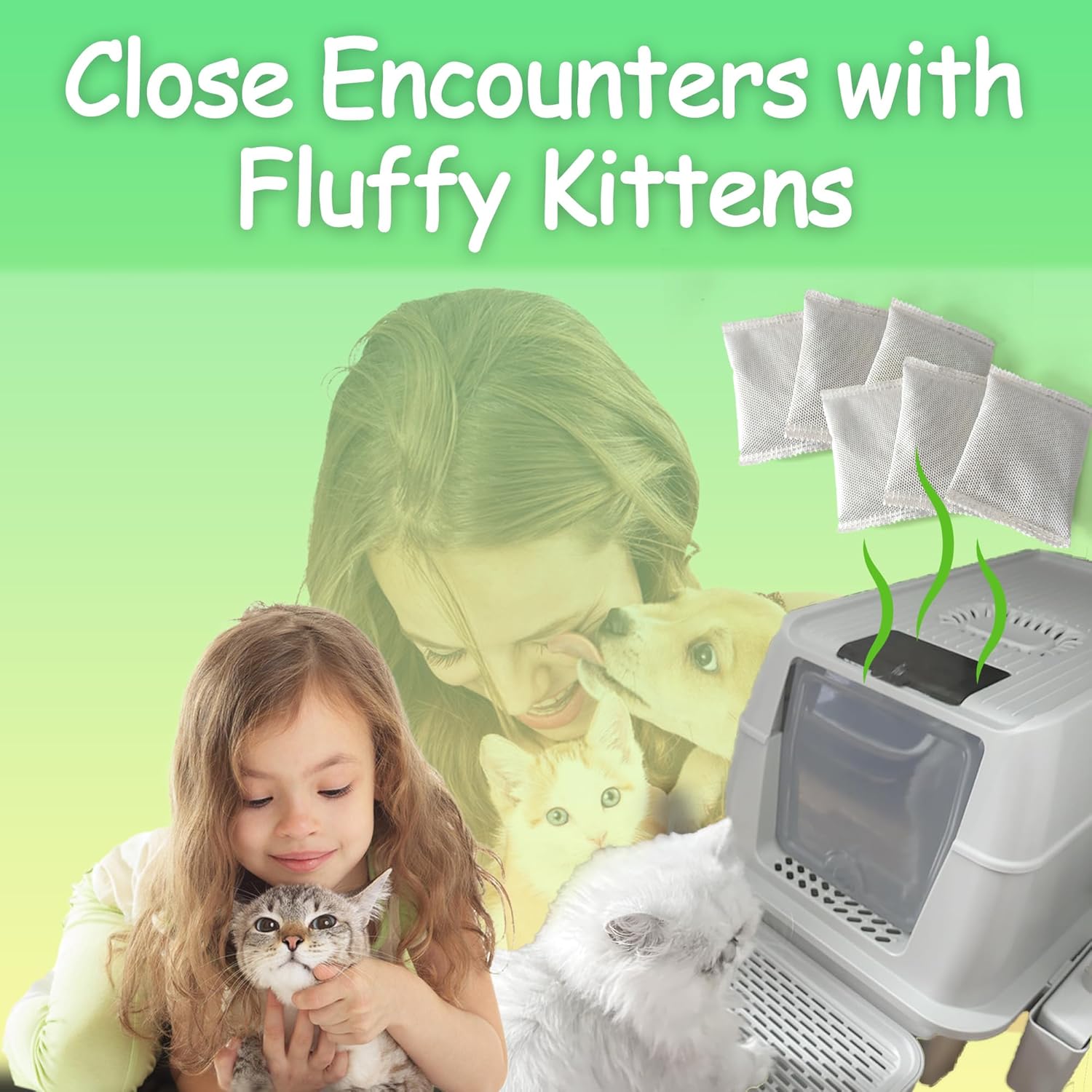 Activated Charcoal Odor Absorber Bags Compatible with OKSOTY Stainless Steel Cat Litter Box