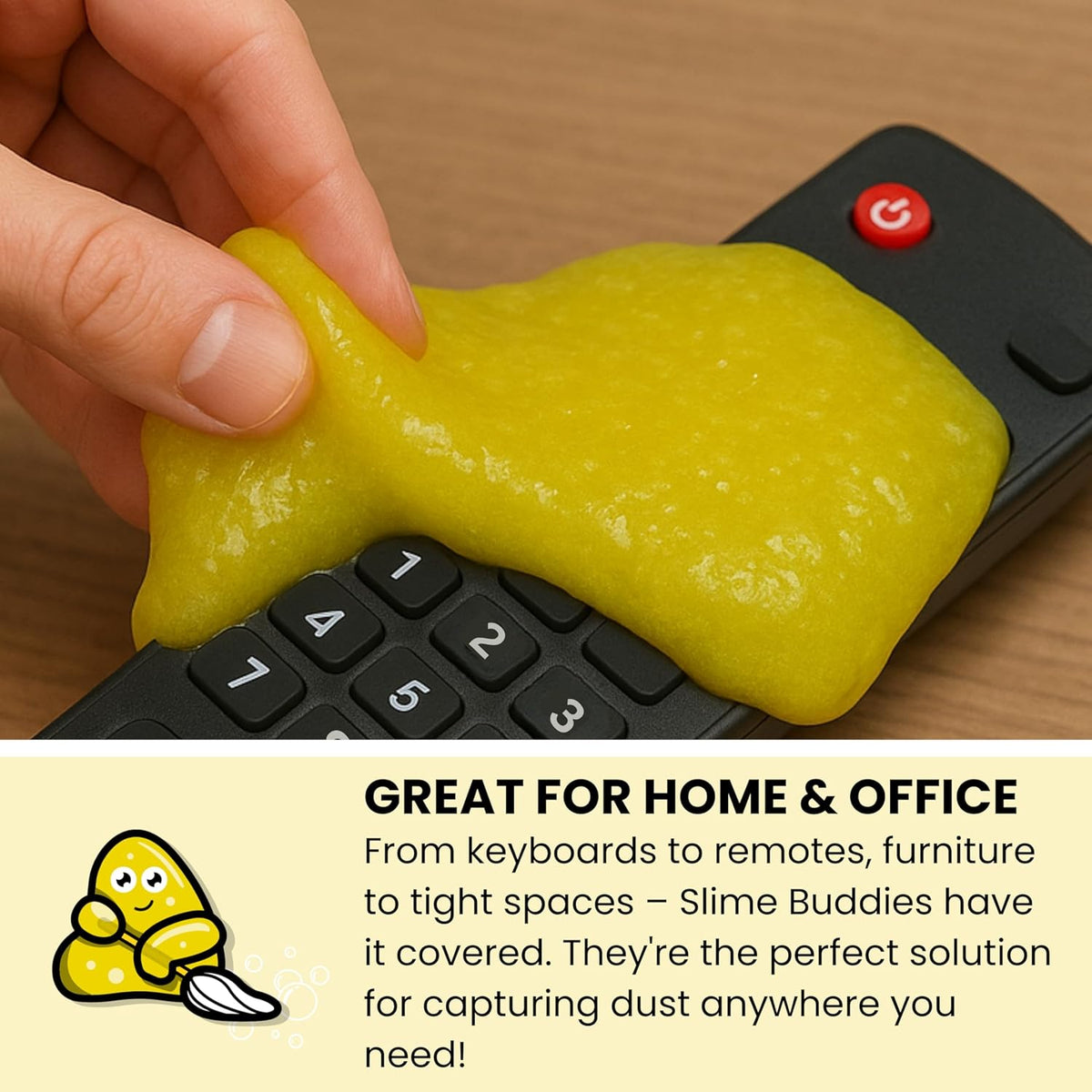 Slime Buddies Car Cleaning Gel Putty - 12 Pack Lemon Scented Interior Detailing Tool for Cup