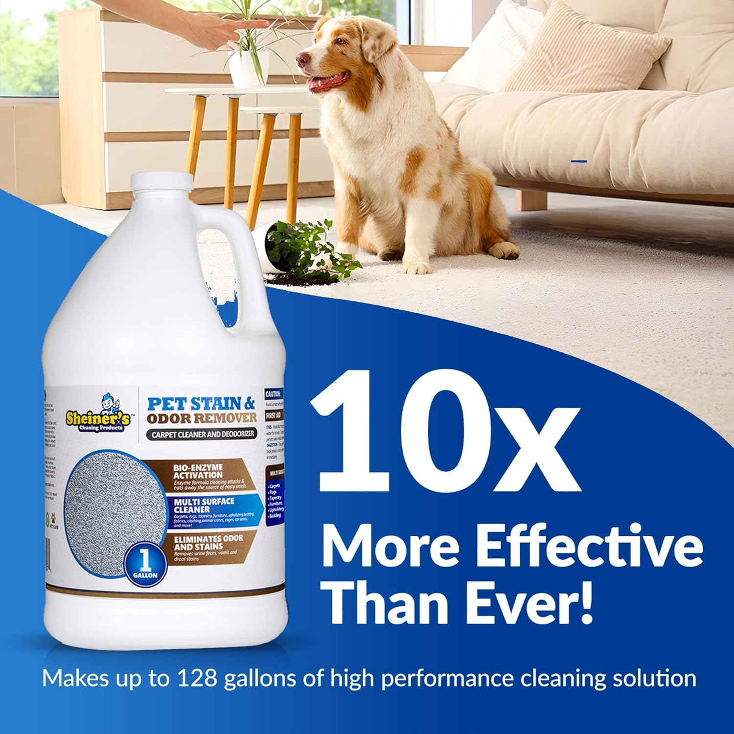 Sheiner's Pet Urine Enzyme Cleaner & Urine Odor Eliminator, Advanced Cleaning Bio-Enzyme Cleaner