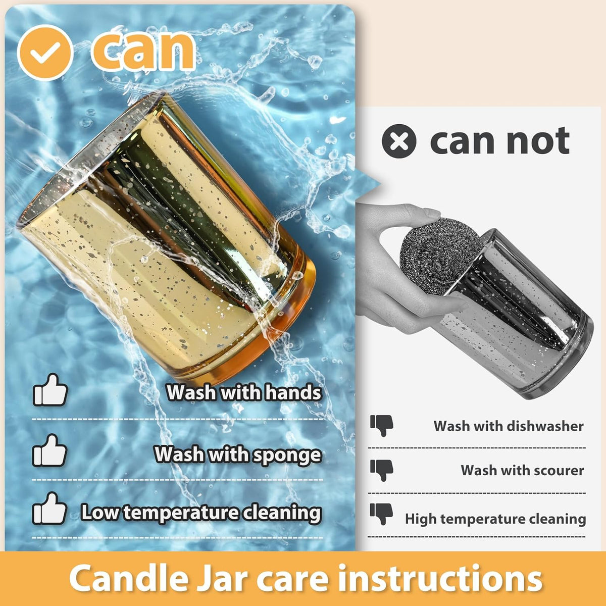 Thick Candle Jars for Making Candles 12 Pcs, 7 OZ Empty Jars with Wood Lids for Candle Making