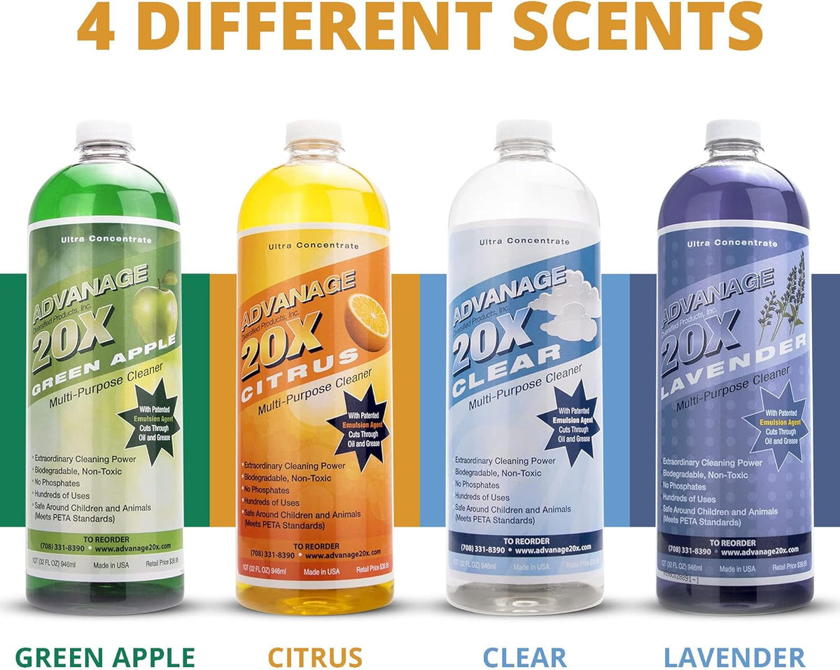 All Purpose Cleaner Concentrate - Advanage 20X The Wonder Cleaner Citrus for All Surfaces Around