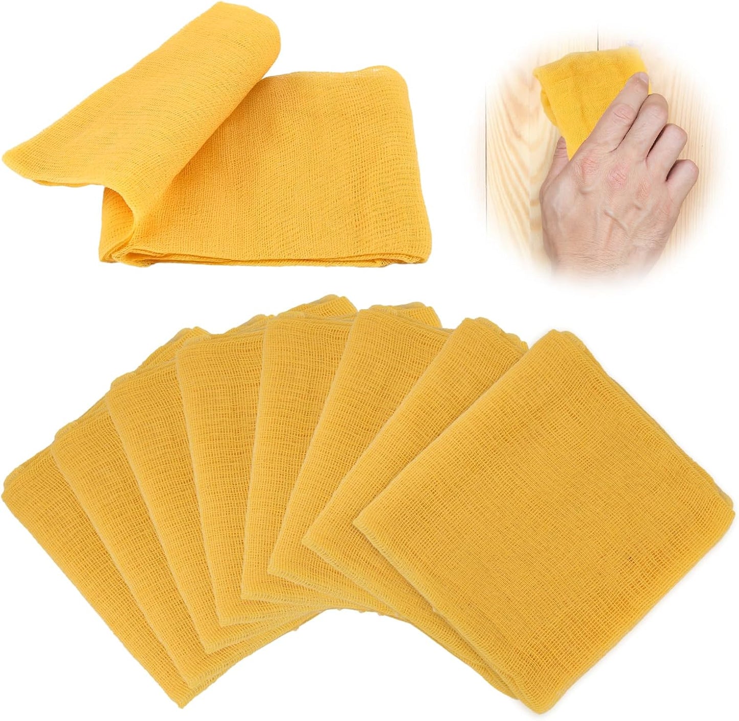 8 Pack Tack Cloths, Tack Rags for Woodworking, 17.7 x 35.4 in Tac Cloth Dust Stain Rags for