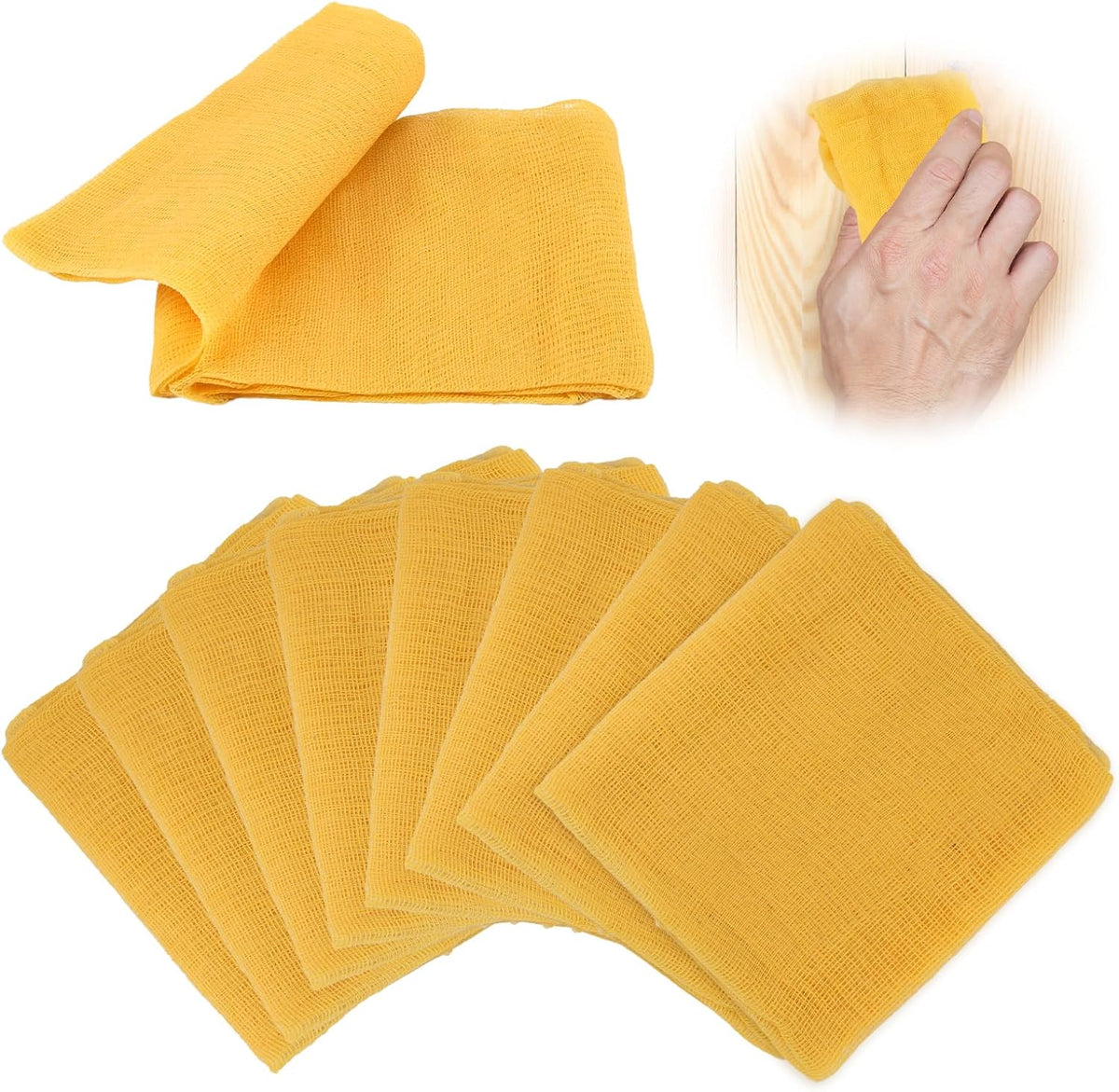 8 Pack Tack Cloths, Tack Rags for Woodworking, 17.7 x 35.4 in Tac Cloth Dust Stain Rags for