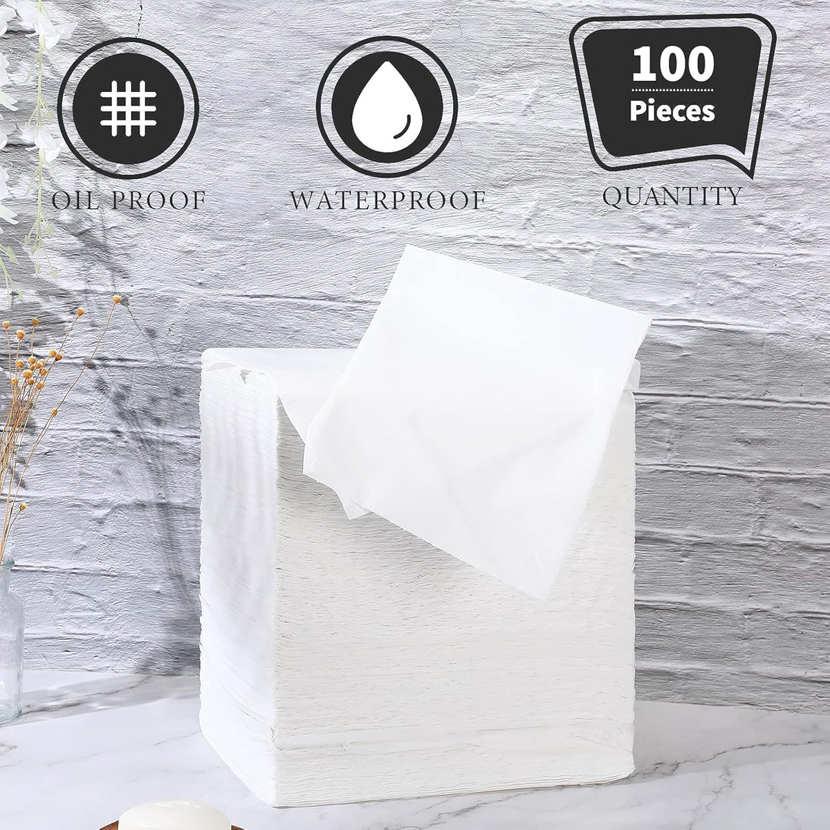 Breling 100 Pcs 31.5 x 71 Inch Disposable Bed Sheets Oil-proof PE Film Massage Table Sheets