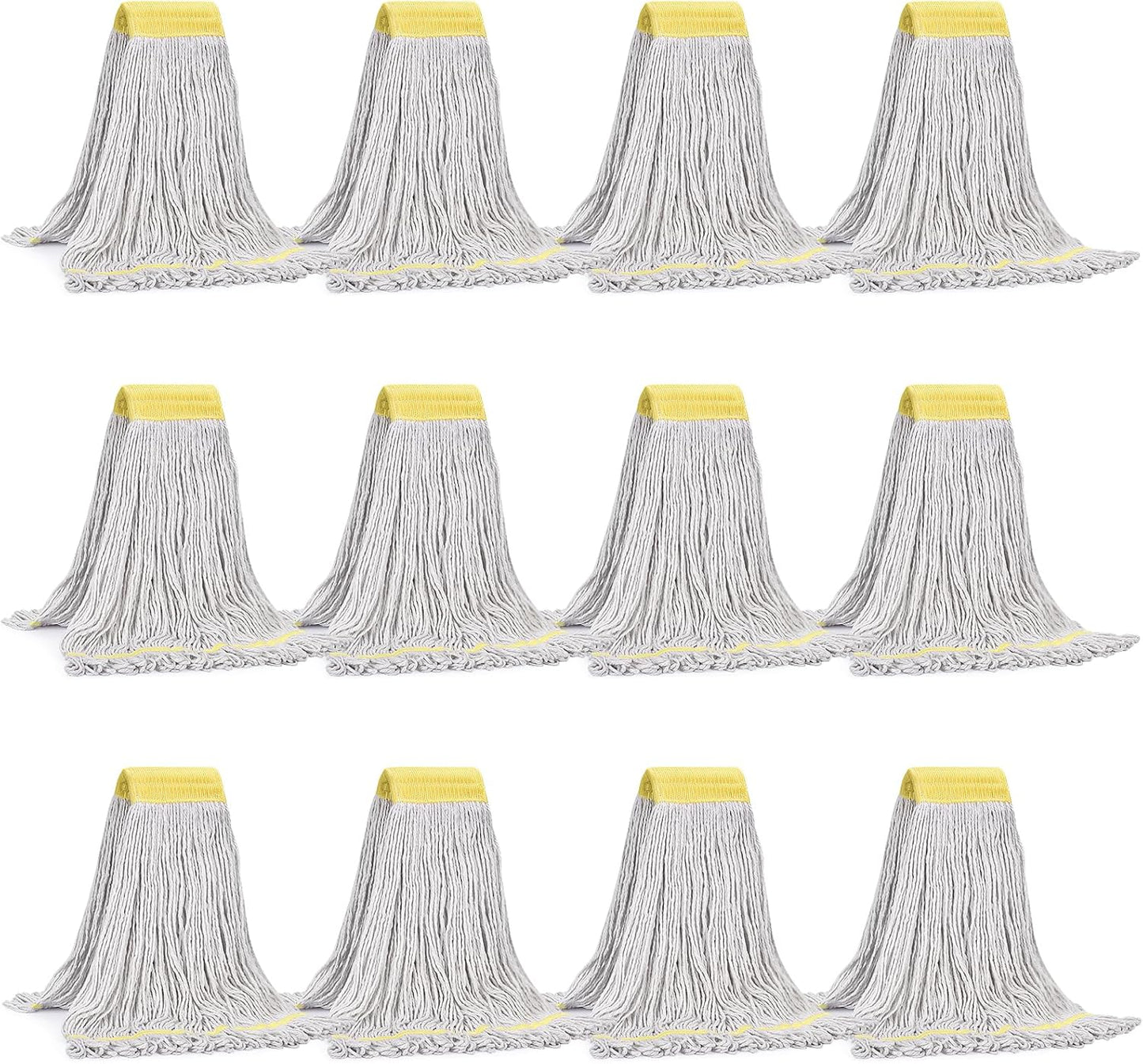 Matthew Cleaning Commercial Mop Head Replacement, 5 Inch Wide Headband, Looped End Cotton Blend