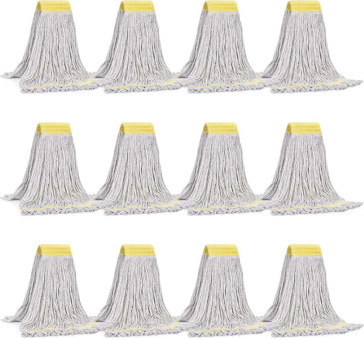 Matthew Cleaning Commercial Mop Head Replacement, 5 Inch Wide Headband, Looped End Cotton Blend