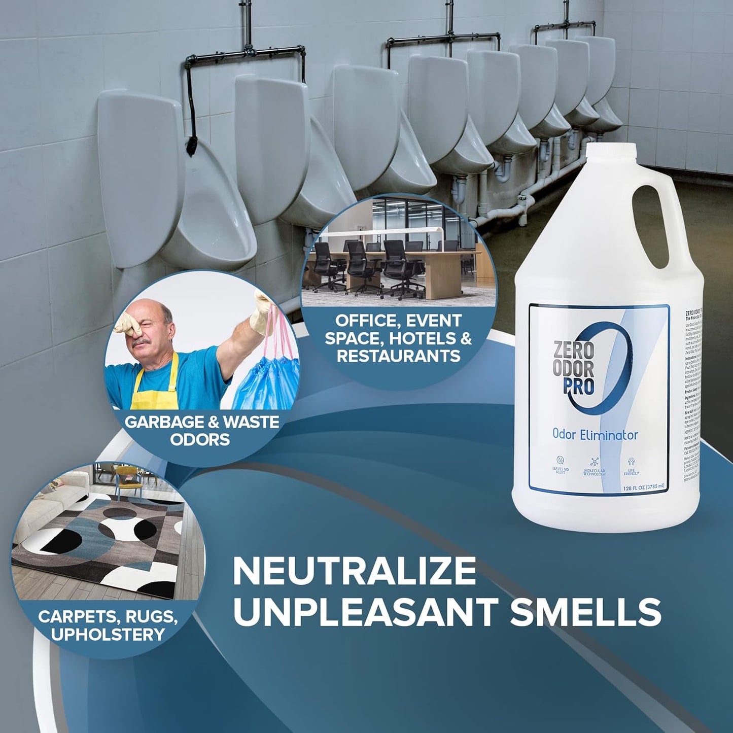 Zero Odor Pro - Commercial Strength Odor Eliminator & Neutralizer, Air Freshener, Room Deodorizer