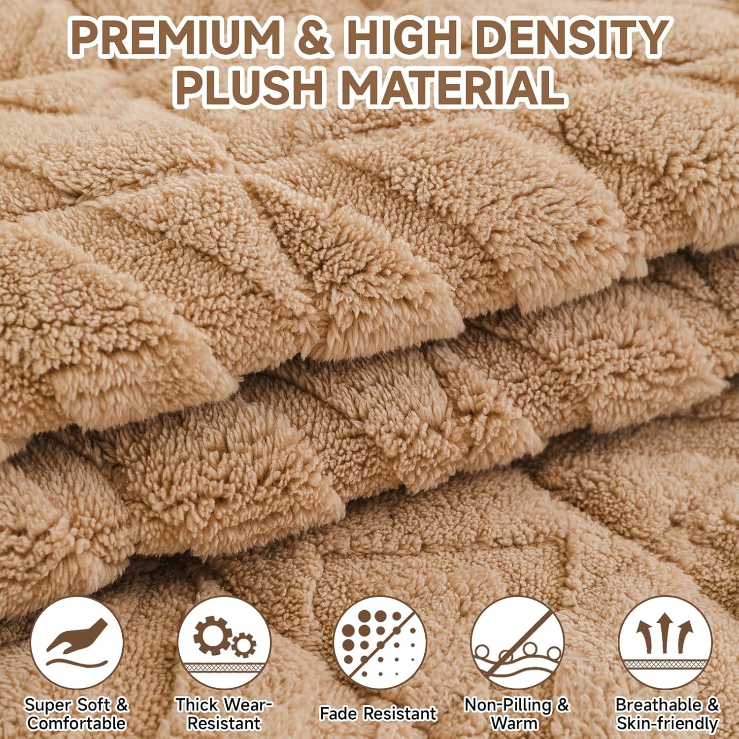 OTOB Couch Covers for 3 Cushion Couch Sofa Pet Friendly, Washable & Non Slip Geometric Jacquard
