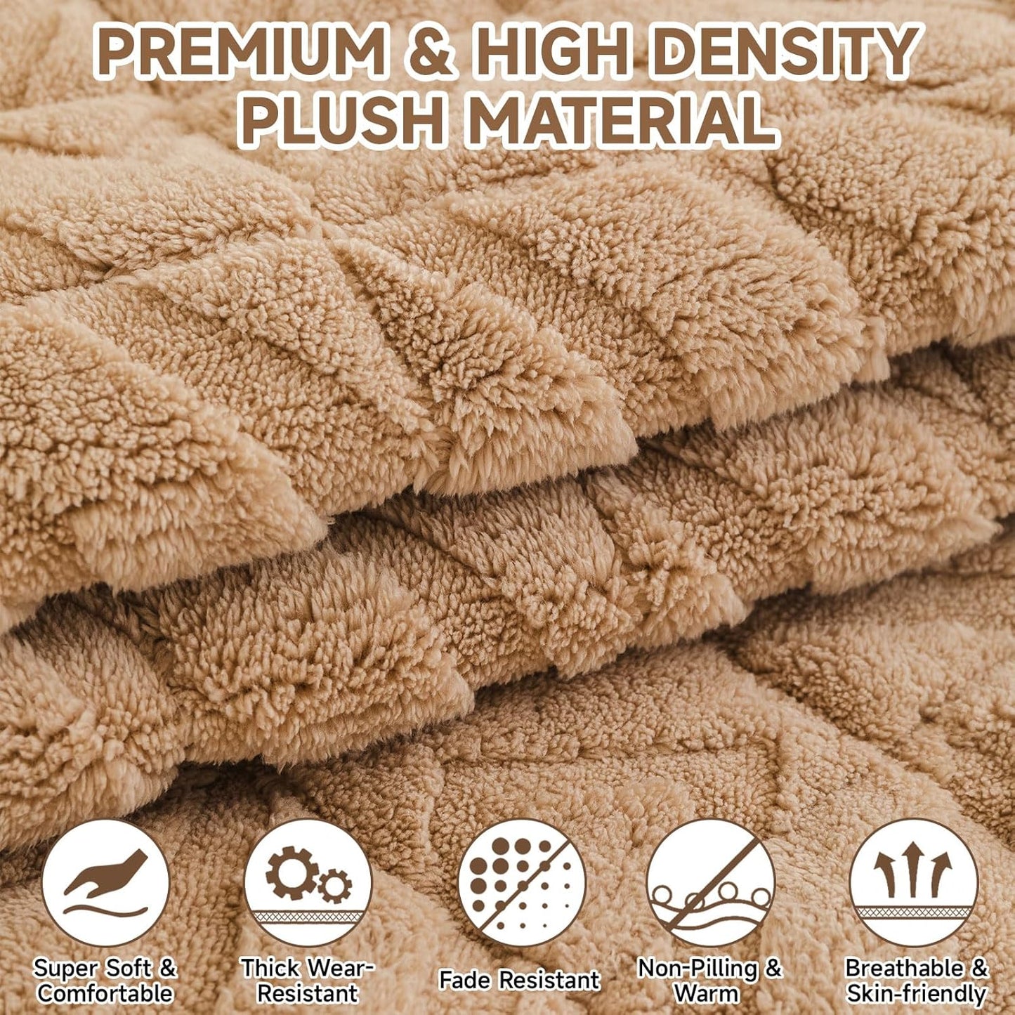 OTOB All Season Couch Cover for Dogs Washable, Non Slip Fuzzy Plush Pet Couch Covers Kids Pet