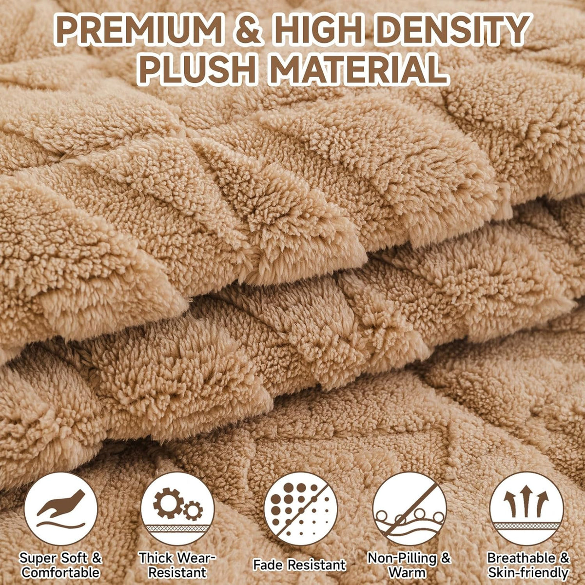OTOB Plush Couch Cover for Dogs Washable, Non Slip Fuzzy Soft Armrest Backrest Sofa Slipcovers