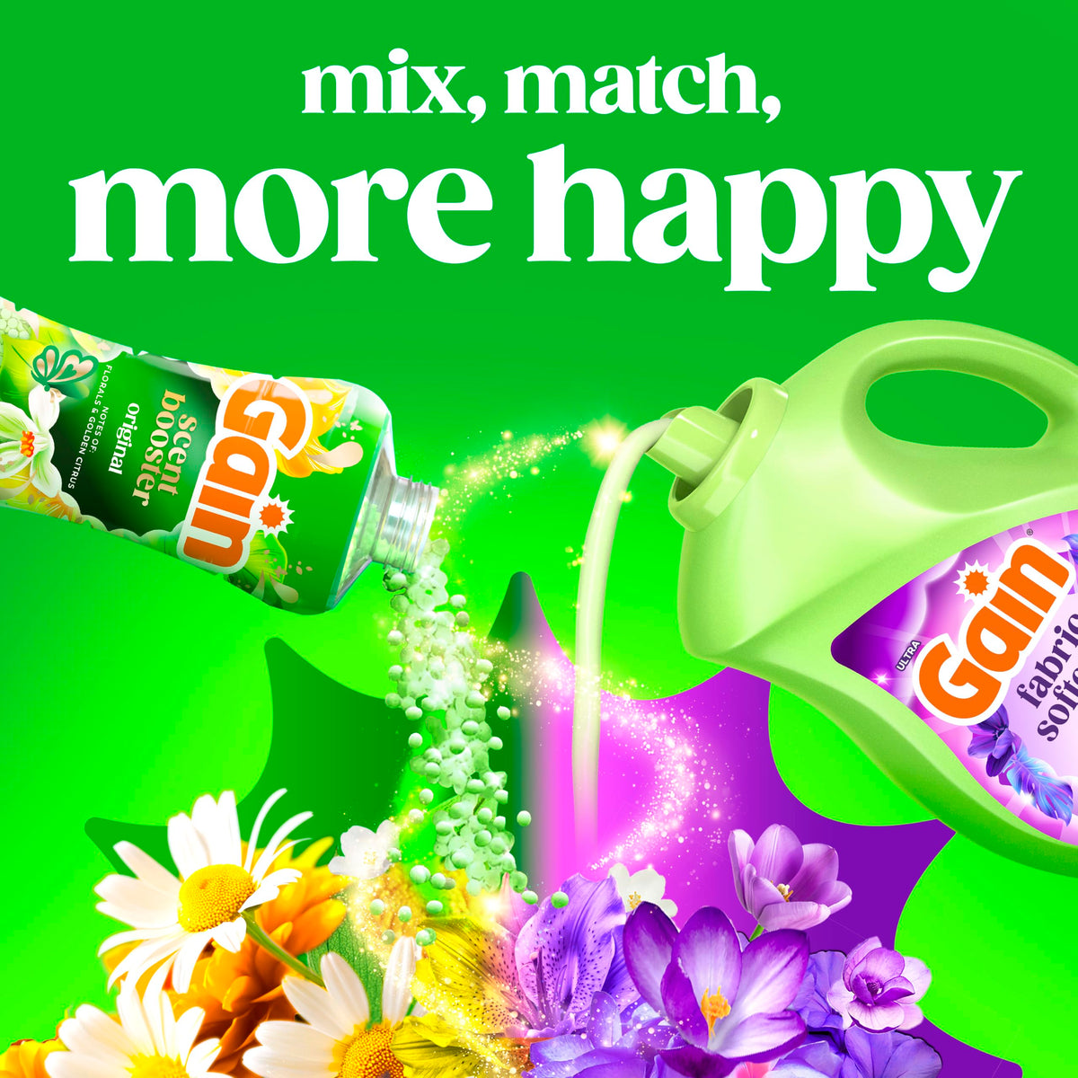 Gain, Liquid Laundry Fabric Softener, Laundry Conditioner, Long Lasting Scent, Softens, Freshness
