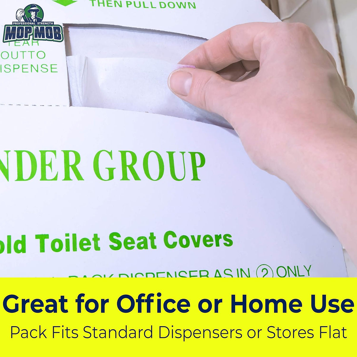 Biodegradable Half-Fold Toilet Seat Covers 500 Pk. Self-Flushing, Disposable Potty Papers Keep