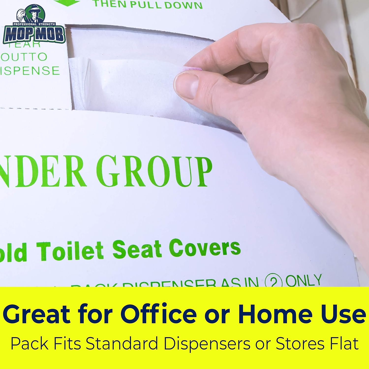 Biodegradable Half-Fold Toilet Seat Covers 500 Pk. Self-Flushing, Disposable Potty Papers Keep
