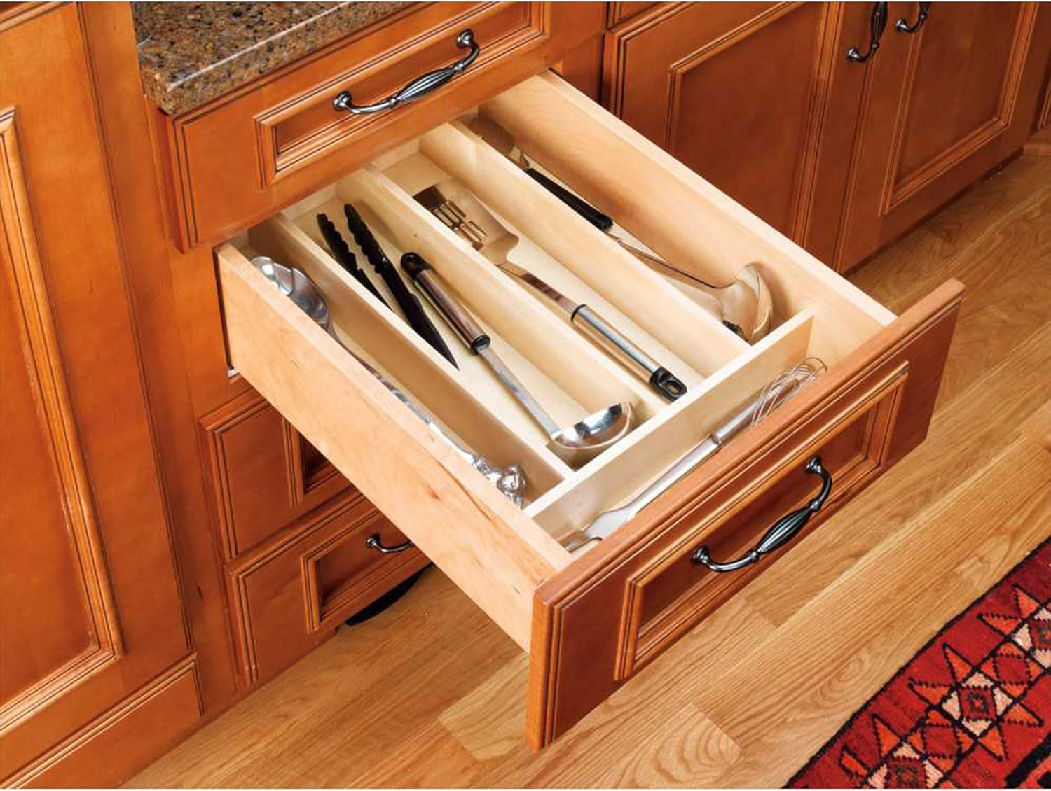 Rev-A-Shelf Trim-to-Fit Silverware Drawer Organizer For Kitchen Utensils, Cutlery Cabinet Storage