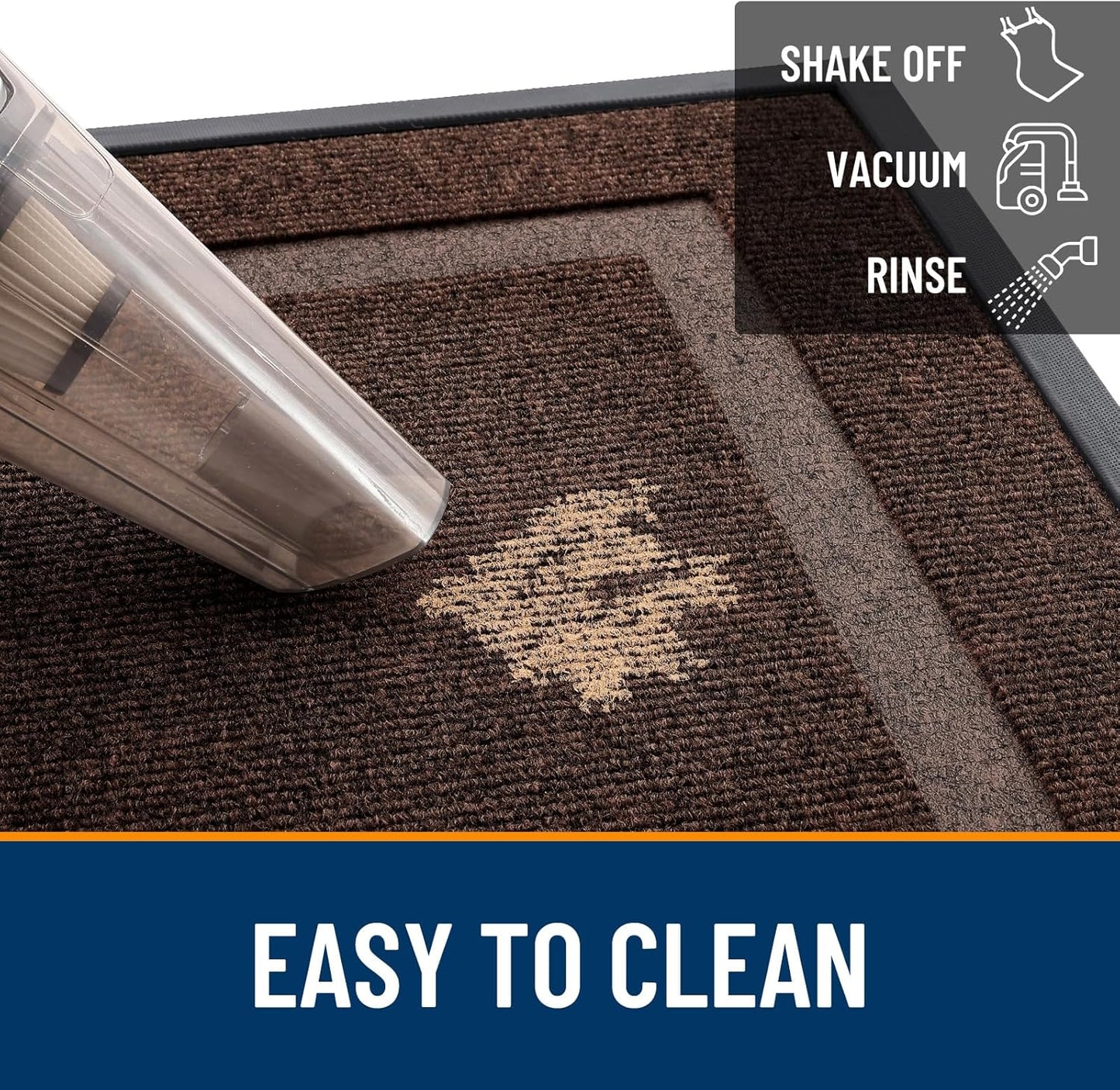 OLANLY Front Door Mat Indoor Outdoor Entrance, Waterproof All-Season, All-Weather Doormat, Sturdy