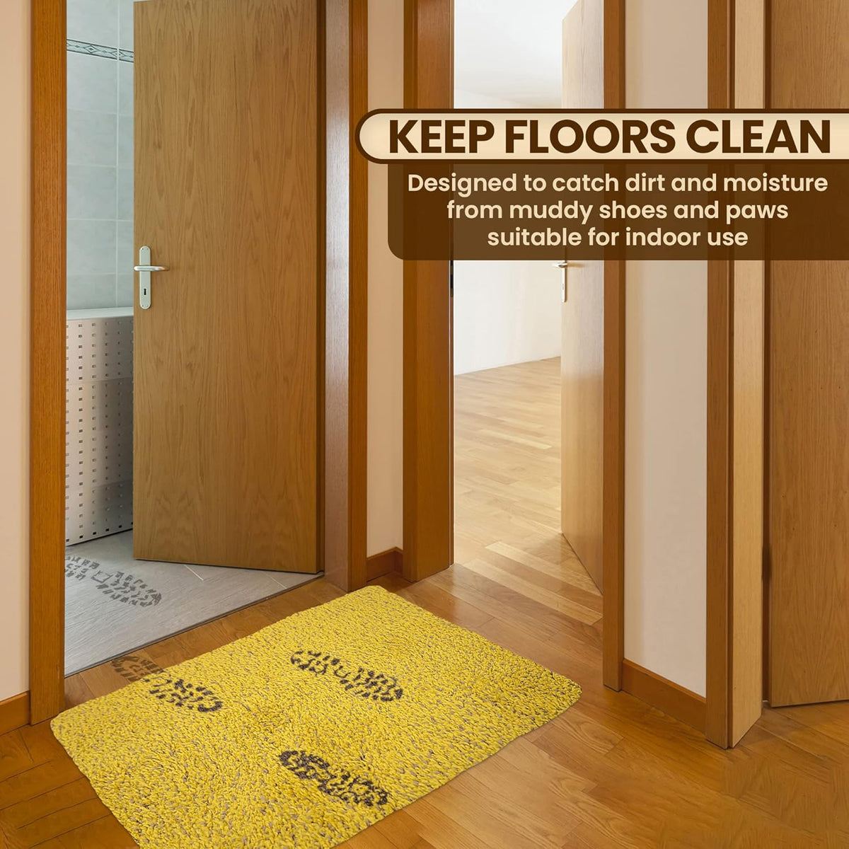 Premium Microfiber Indoor Door Mat – 24"x36" Washable Entry Mat, Non-Slip, Waterproof Backing