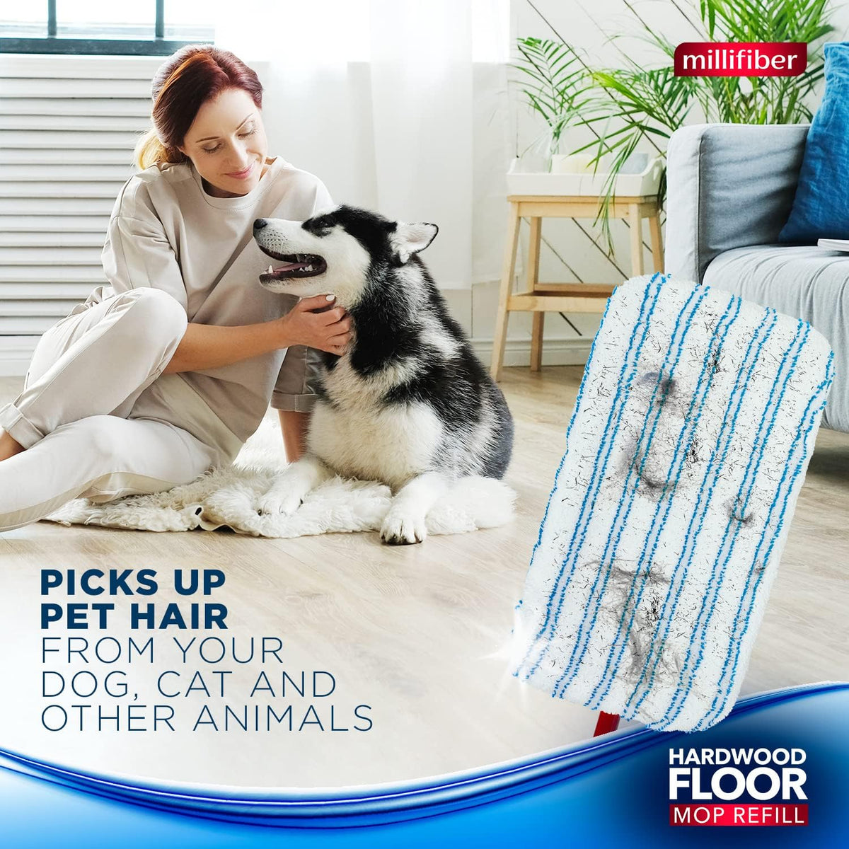 Microfiber Mop Refills 15x8 Inches, 6-Pack (Mop is Not Included)