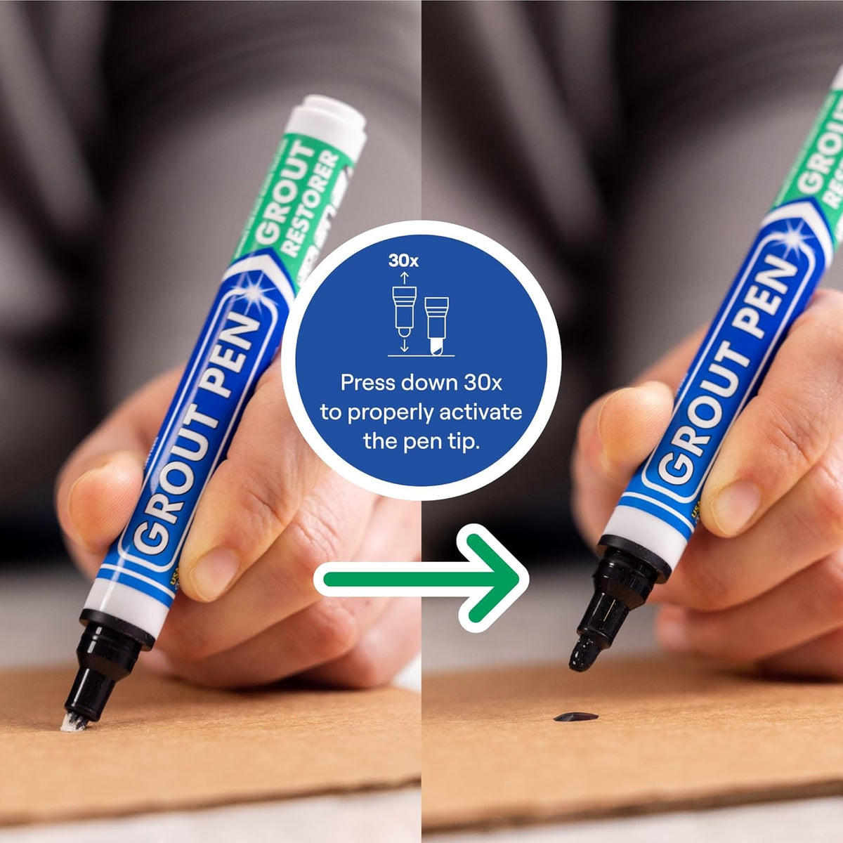 Grout Pen Black Tile Paint Marker: Waterproof Grout Paint, Tile Grout Colorant and Sealer Pen