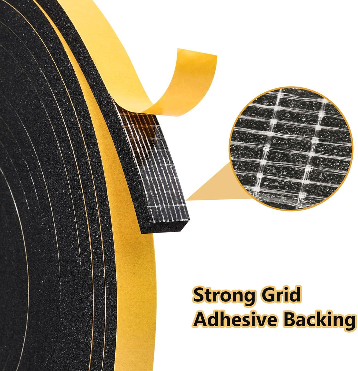 Weather Stripping Seal for Door Window, High Density Foam Tape, Soundproofing, Insulation Strip
