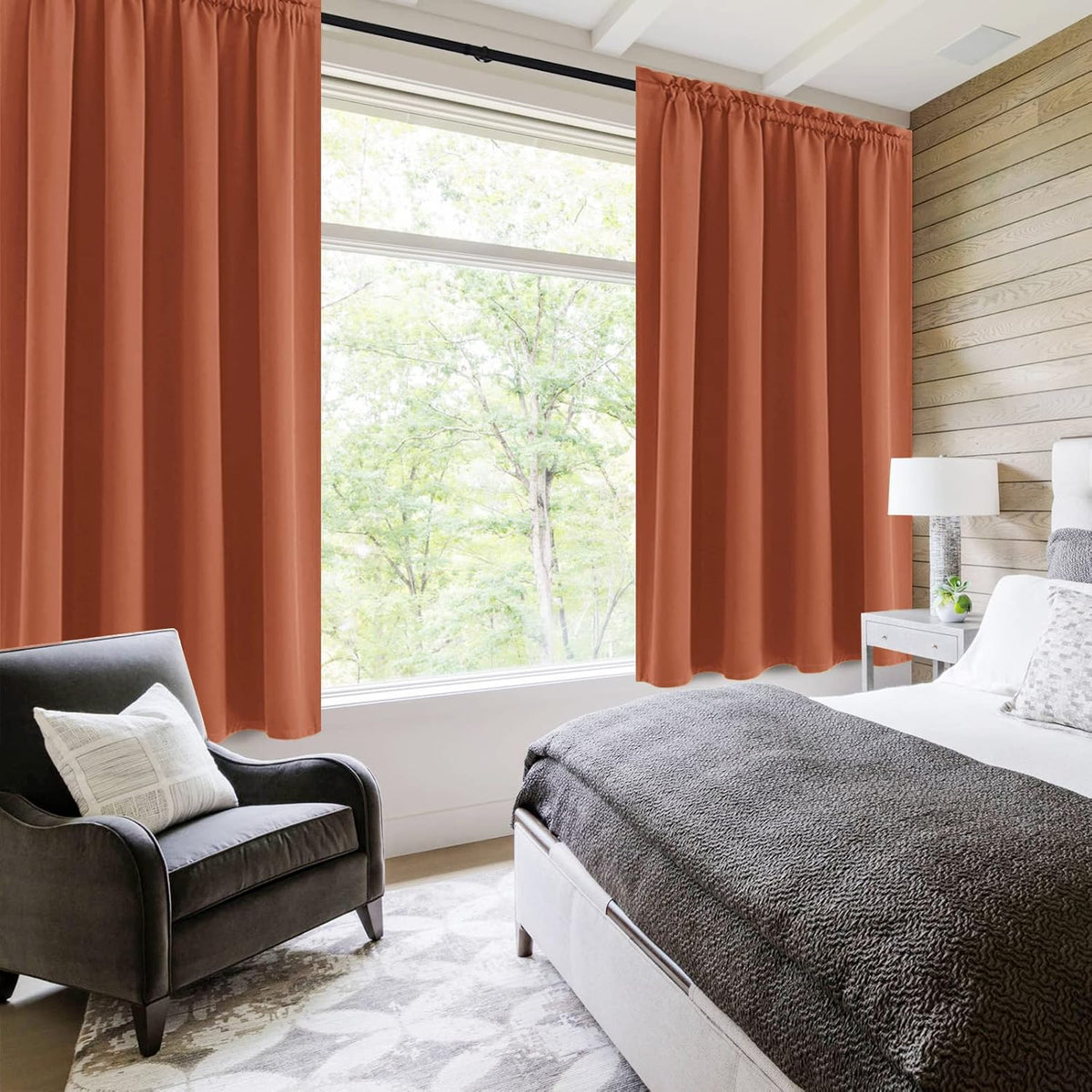 DWCN Blackout Curtains Thermal Insulated, Energy Saving & Noise Reducing Bedroom and Living Room